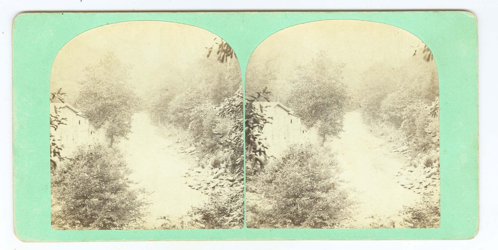 G2259~ PHILADELPHIA – View on Wissahickon Creek c.1860s Stereoview