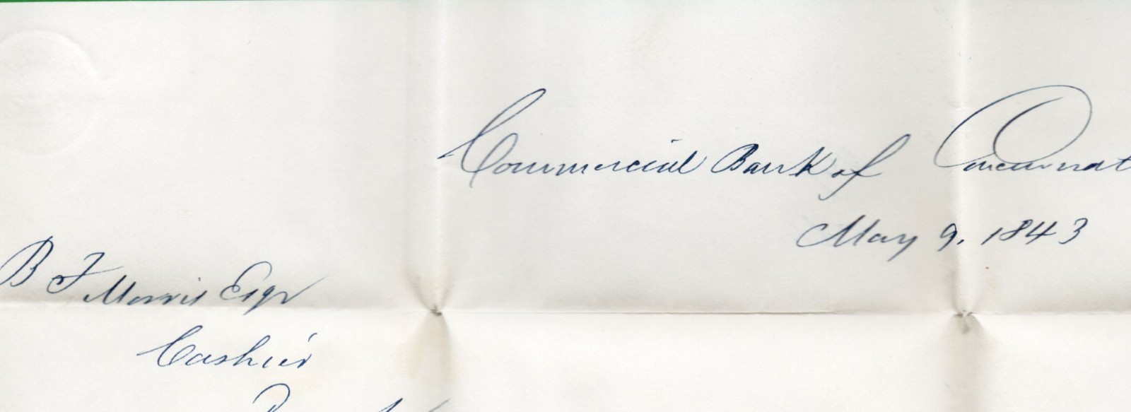 U.S. Folded Letter - Cincinnati, Oh - 1843 - MB-168