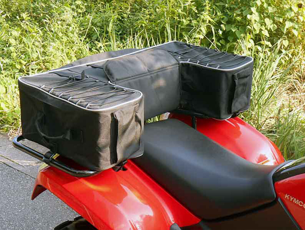 ATV Part Rear Rack Back Seat Storage Pack Luggage Bag Cushion Pad Padded Black