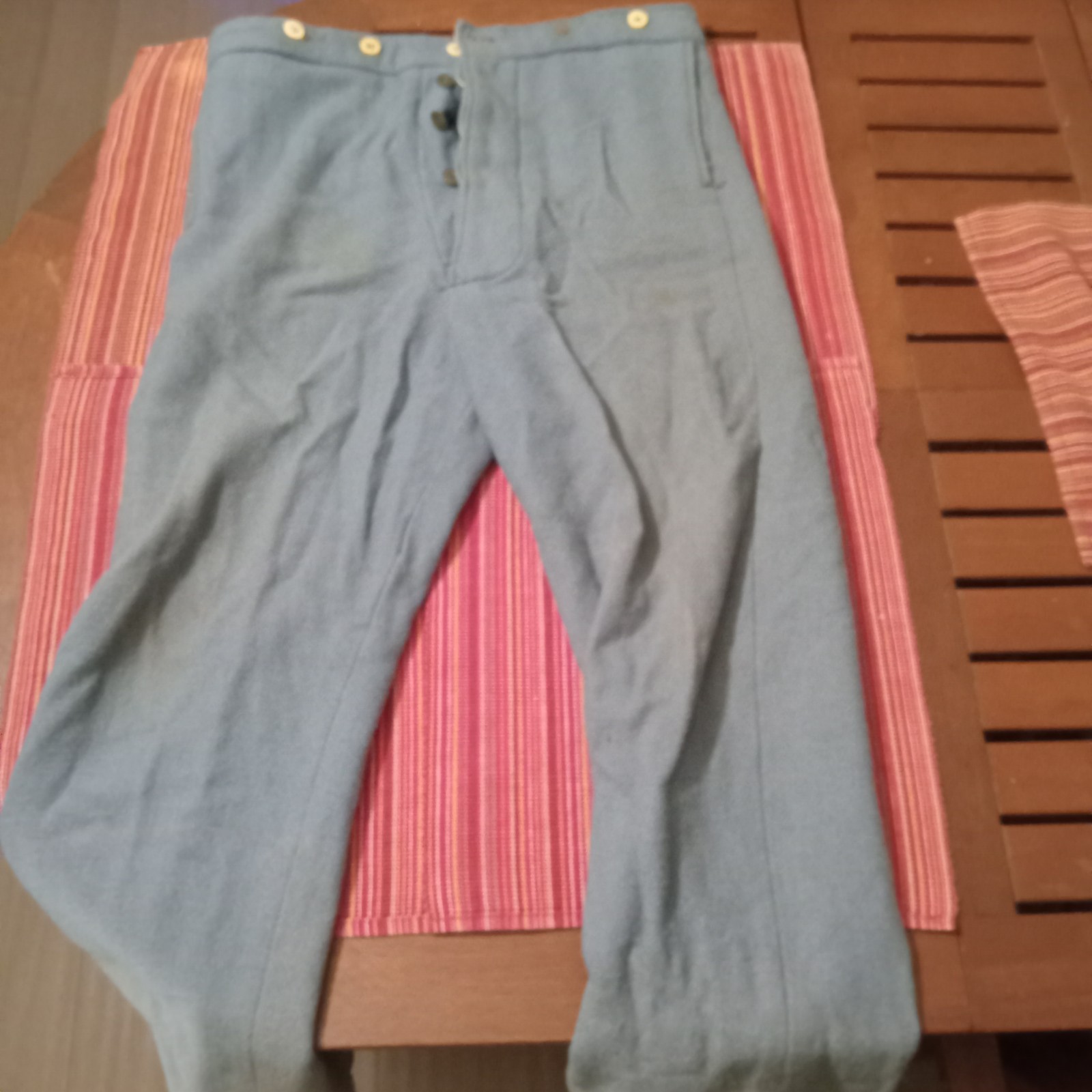 Vintage Civil War Reenactment Union Infantry Wool Trousers Used