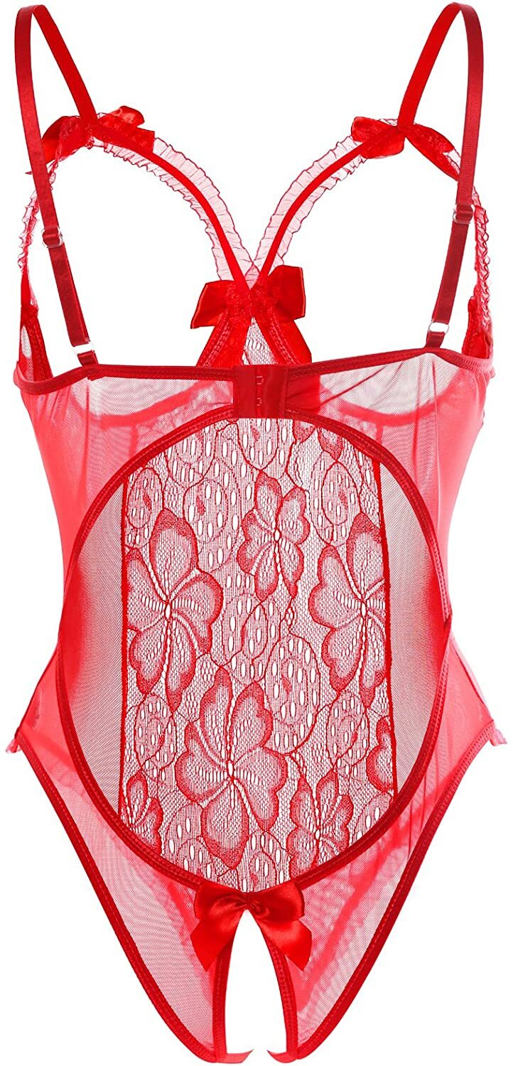 Sexy-Lingerie Women's Sleepwear Babydoll Underwear Lace Dress G-String Nightwear