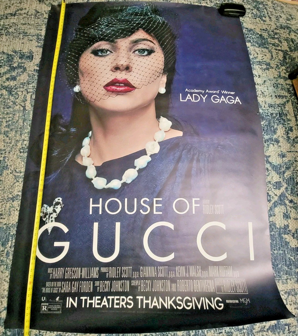 Lady Gaga Giant Promo Poster From House Of Gucci Movie - 48" X 70" Rare