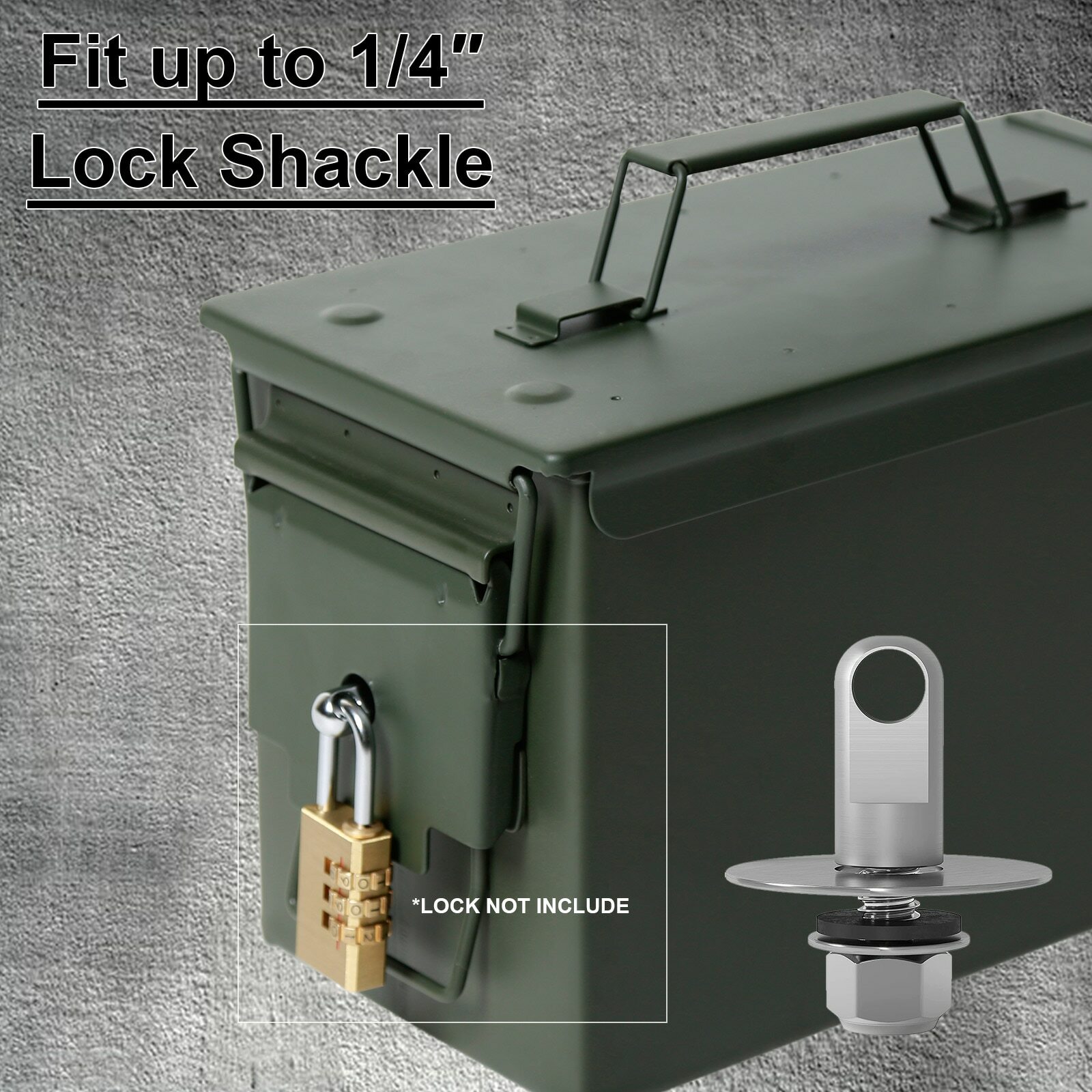 2Pack Ammo Box Lock Kit Ammo Can 30 50 Steel Gun Safe Box Hardware Locking Set