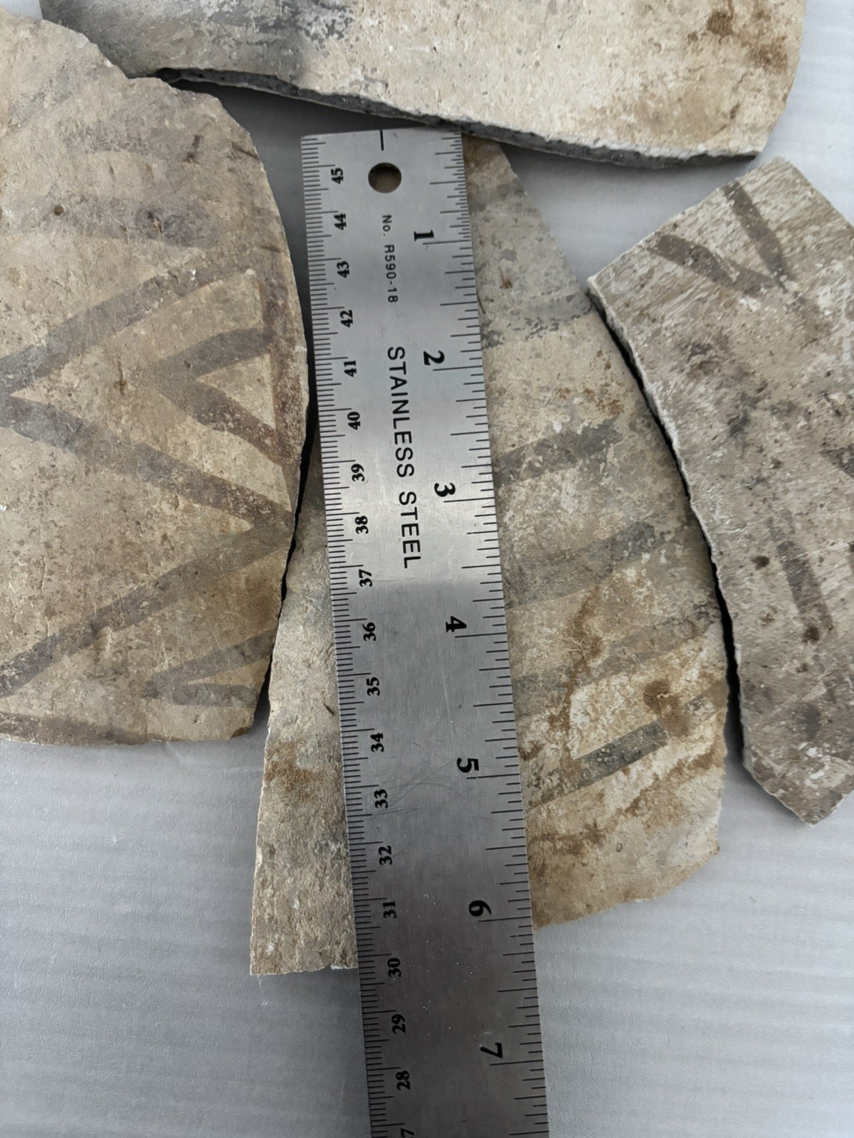 4 Ancient Anasazi Native American Pottery Shards 4” - 6” Arizona L5-G FREE SHIP