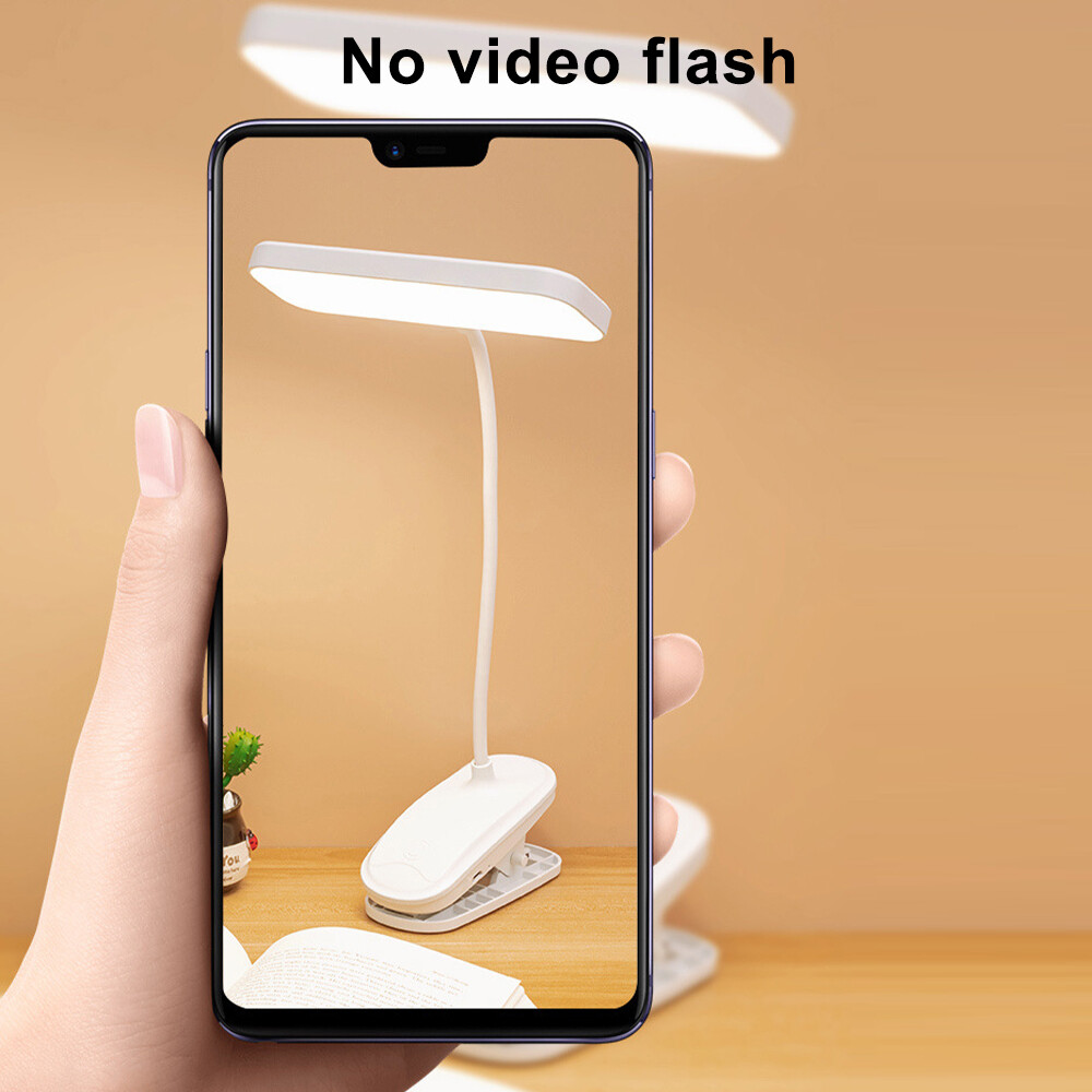 LED Desk Lamp Adjustable Neck Lamp with Clamp Eye-Caring Reading Desk Light