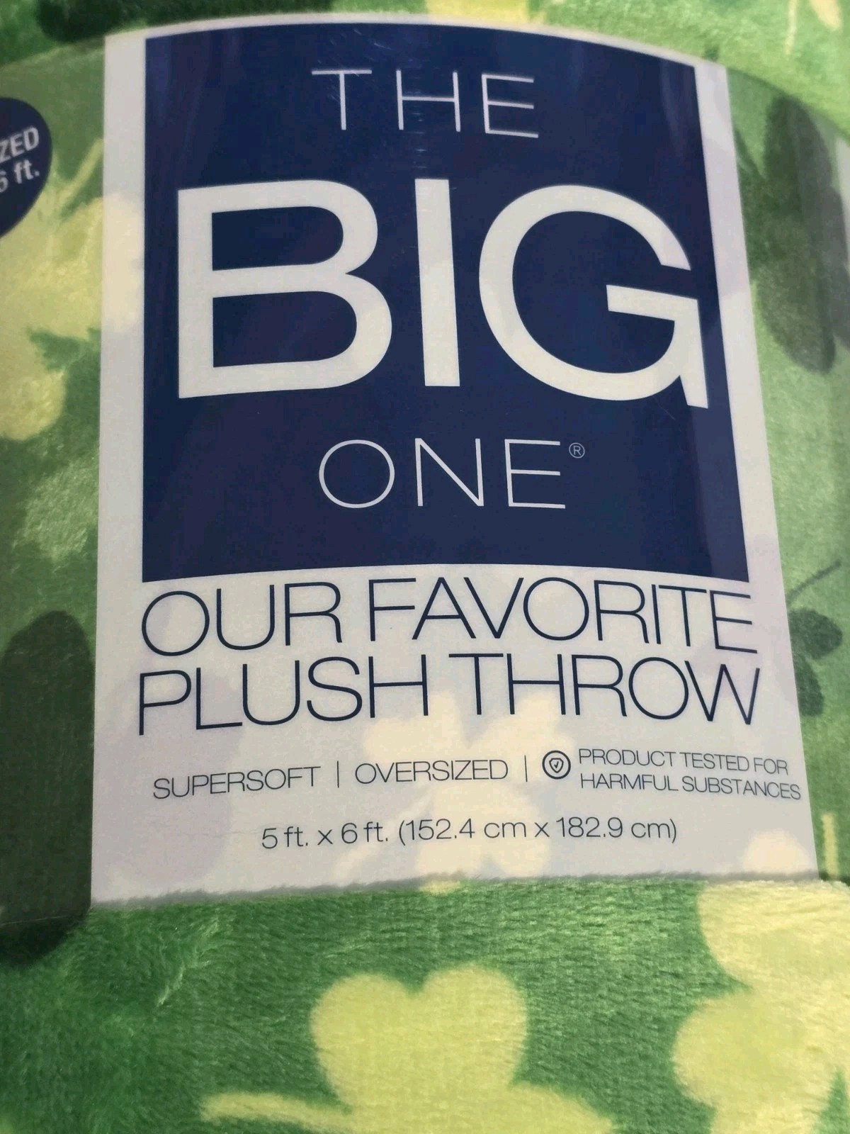 St. Patrick’s Day Clovers The Big One Oversized Soft Throw 5'x6' Plush Blanket