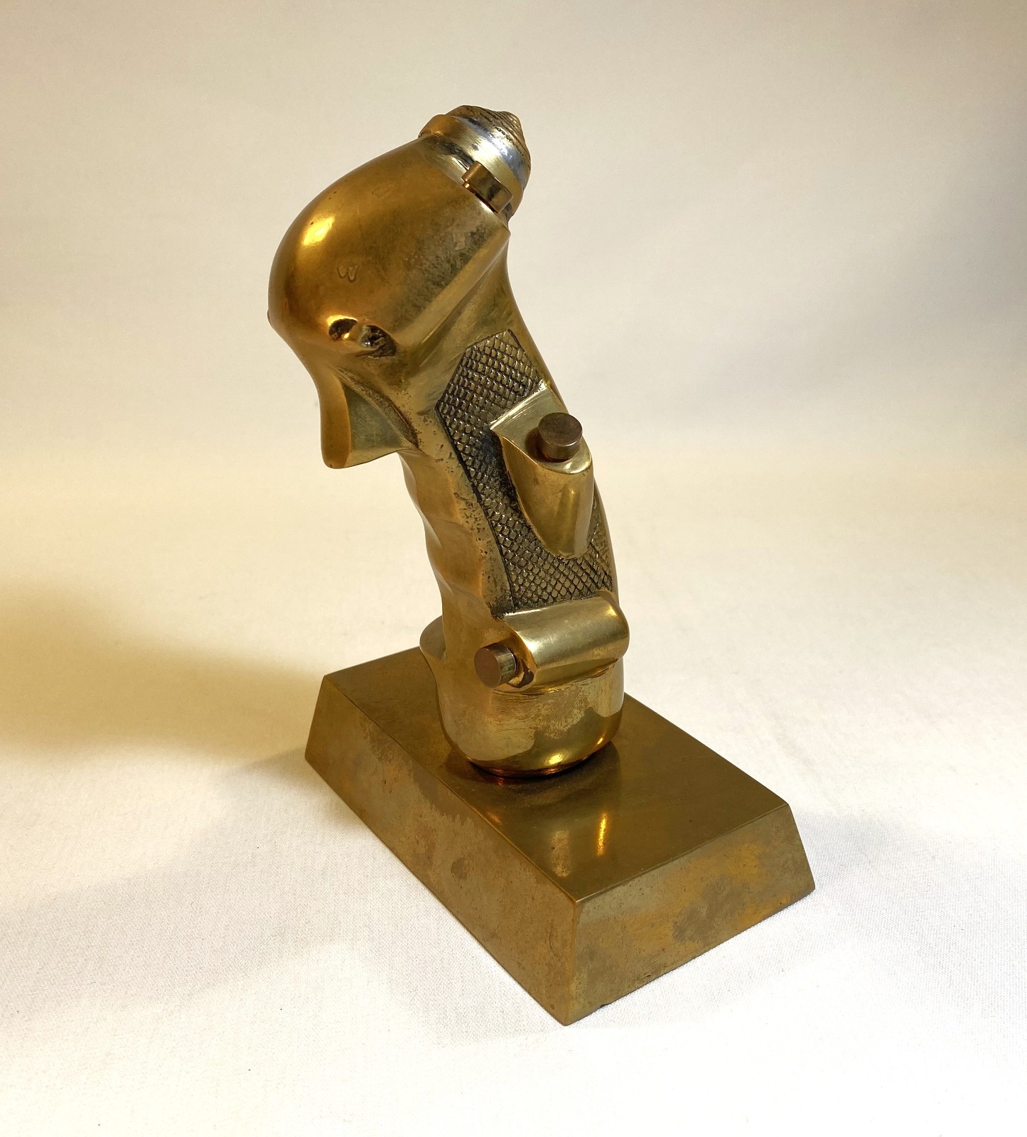 F-4 Phantom Jet Fighter Pilot Flight Control Joystick Brass Scupture/Display