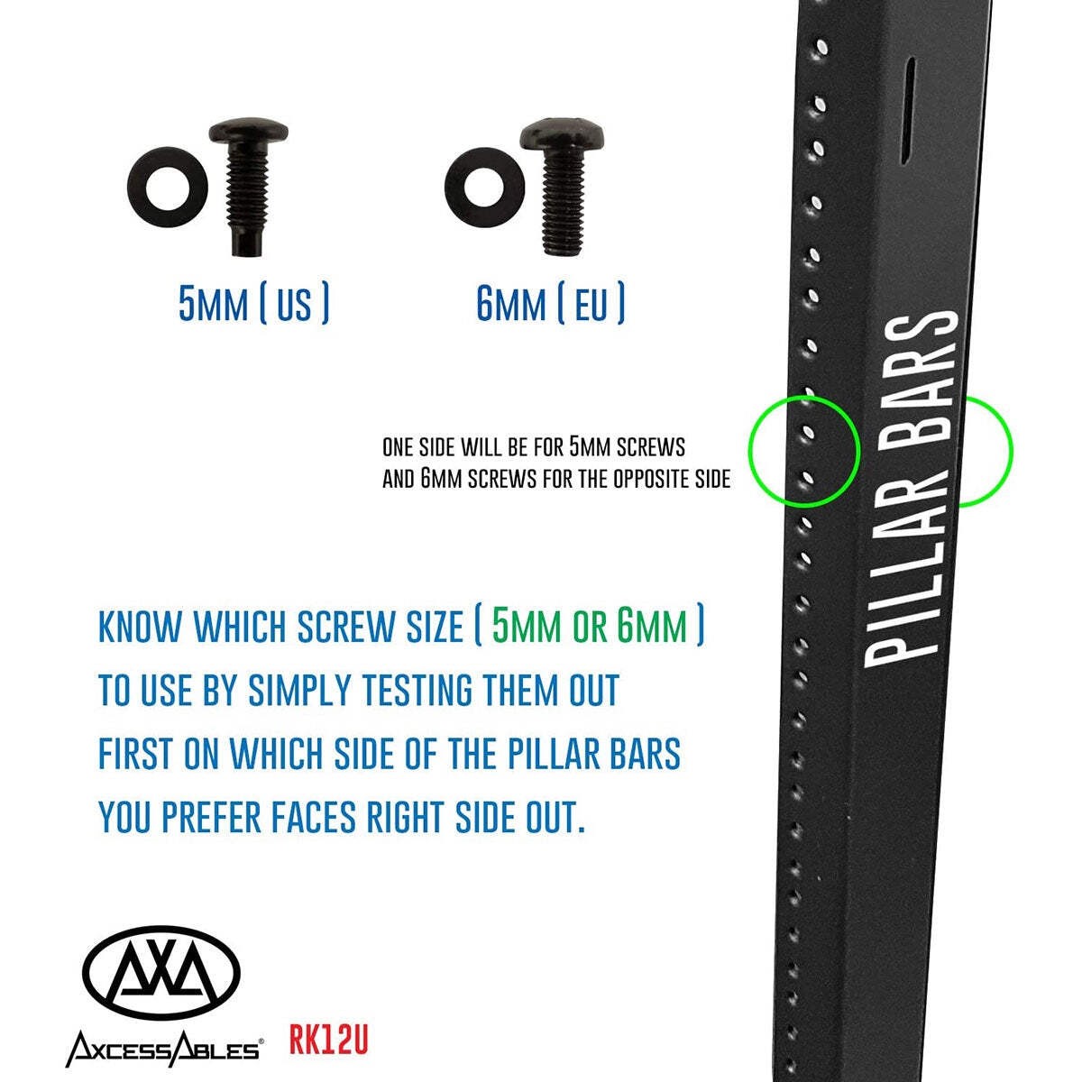 AxcessAbles 12U 19-Inch AV Rolling Equipment Rack Cabinet with Locking Wheels