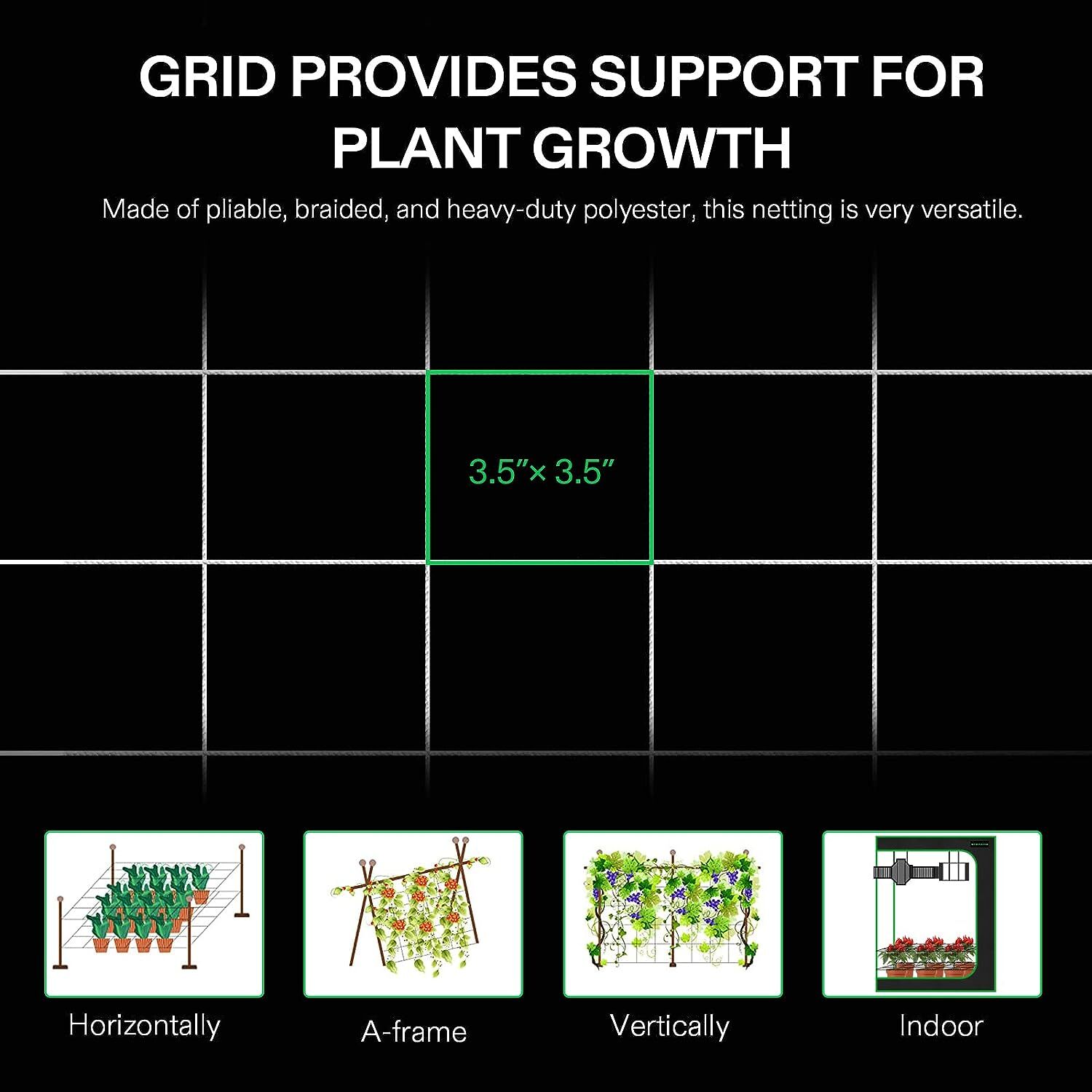 VIVOSUN 15'/30' Heavy Duty Grow Trellis Netting Polyester Plant Climb