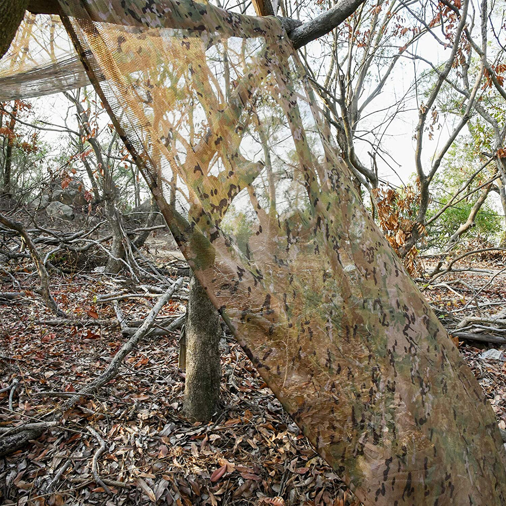 Camo Burlap Blind Material, Camo Netting Cover for Hunting Ground Blinds CP