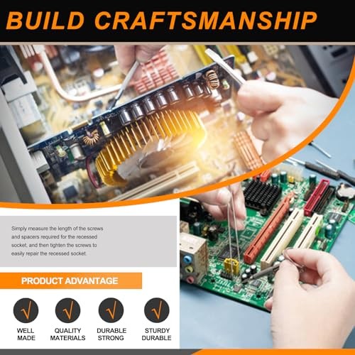 180Pcs 9 Sizes M4 Nylon Round Spacer Standoff Assortment Kit M4 - Black + White