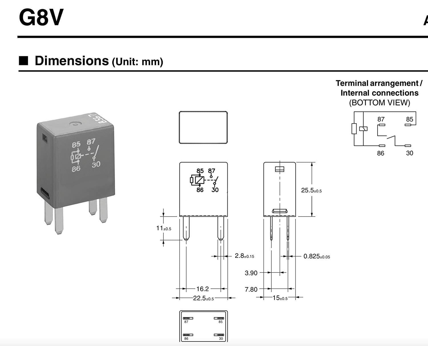 15328866 Automotive Relay (Pack of 2), 12VDC 20A 4 Terminal Multi-Use Relay...