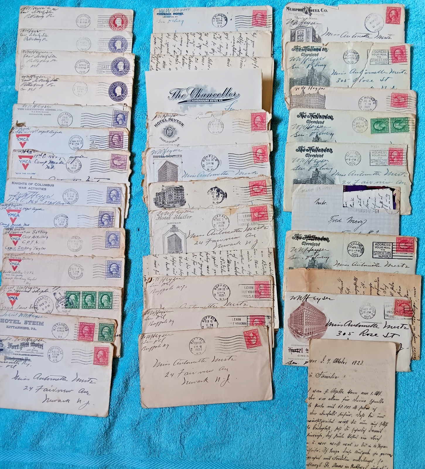 1910 to 1930's letter's from and to Nazi supporter stock #799
