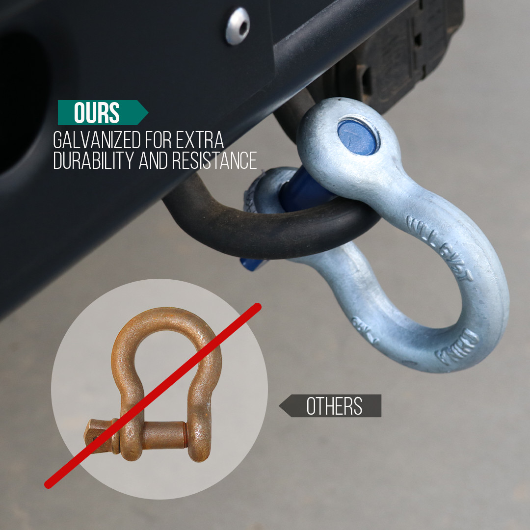 1/2" 2 Pack Shackle Screw Pin Clevis Rigging Forged - 2 Ton