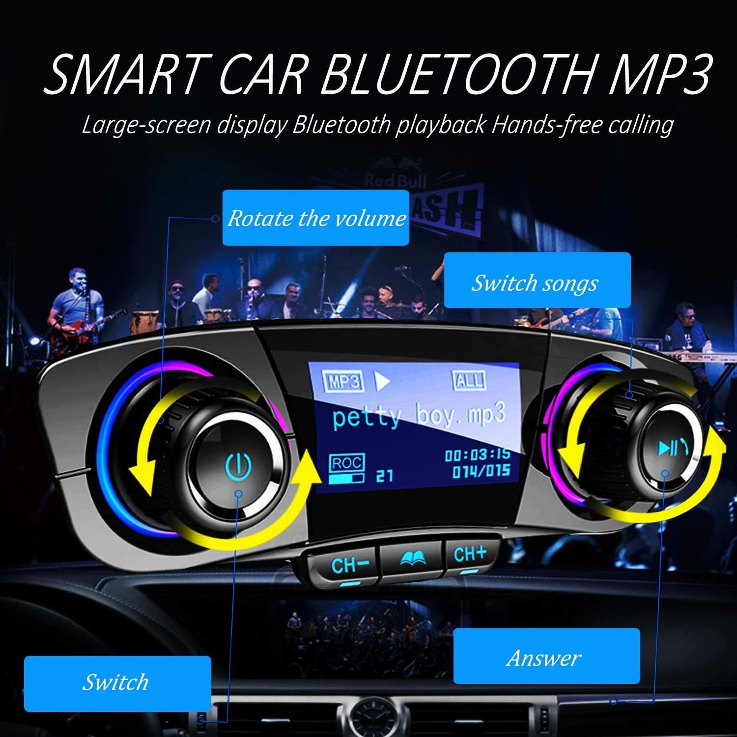 Bluetooth Car FM Transmitter MP3 Player Hands free USB Charger Radio Adapter Kit