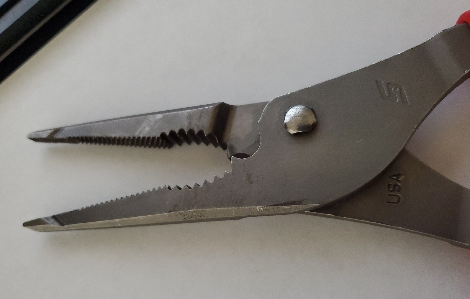 Snap On Tools 9" Long Nose Pliers 3 Slip Joint Talon Grip 57% More Power RED NEW