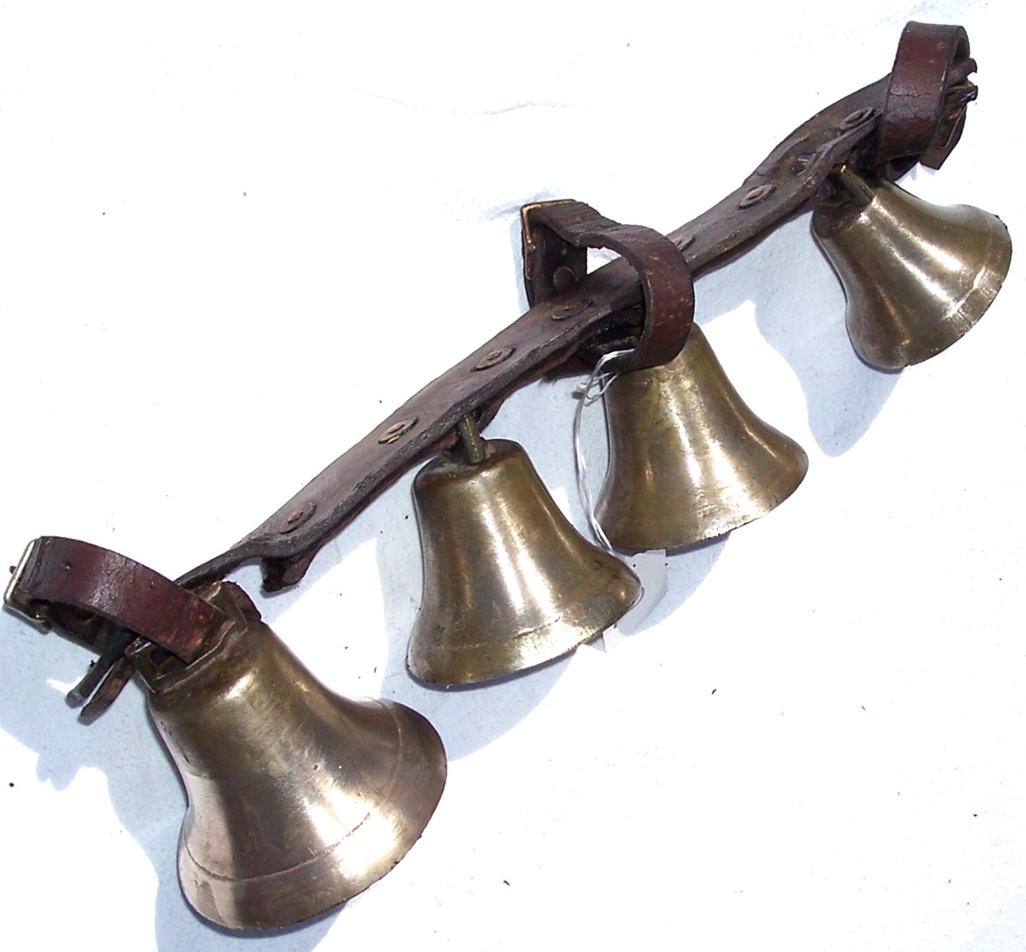 Antique Shaft Sleigh Four Bells Horse Driving Harness Carriage #9