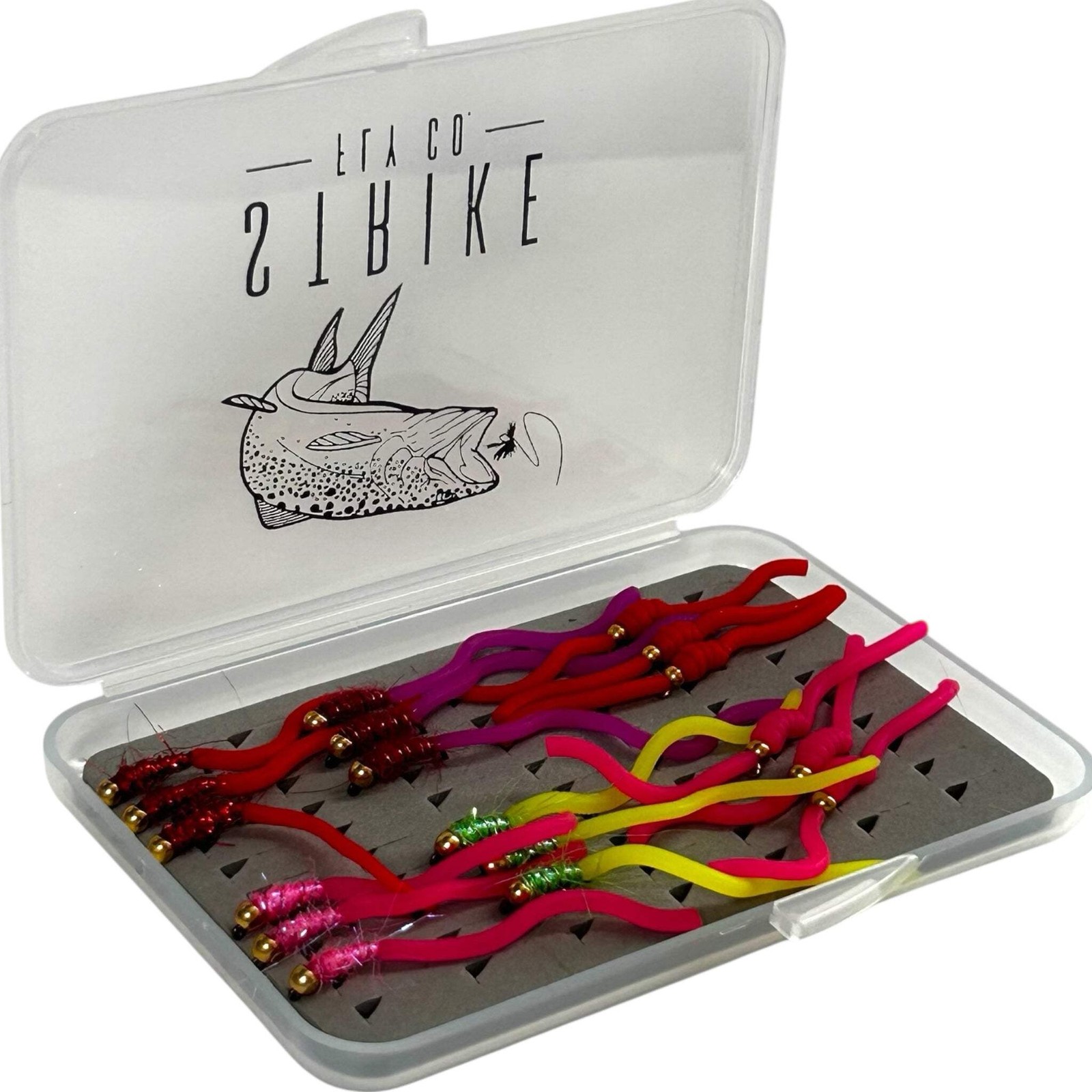 18 Piece Squirmy Worm Assortment- Strike Fly Company
