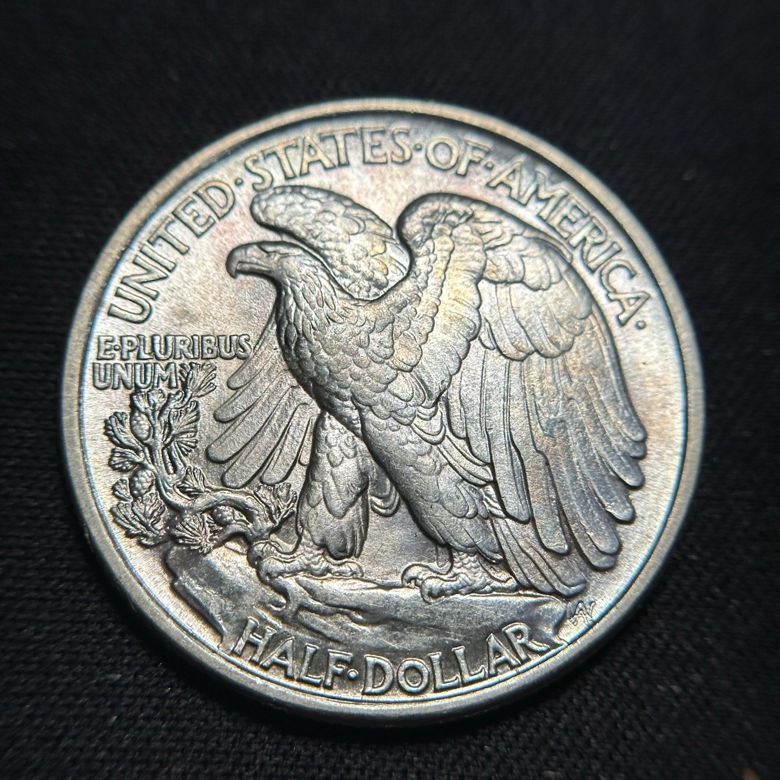 1943 Walking Liberty Half Dollar 50c High AU+ Problem Free