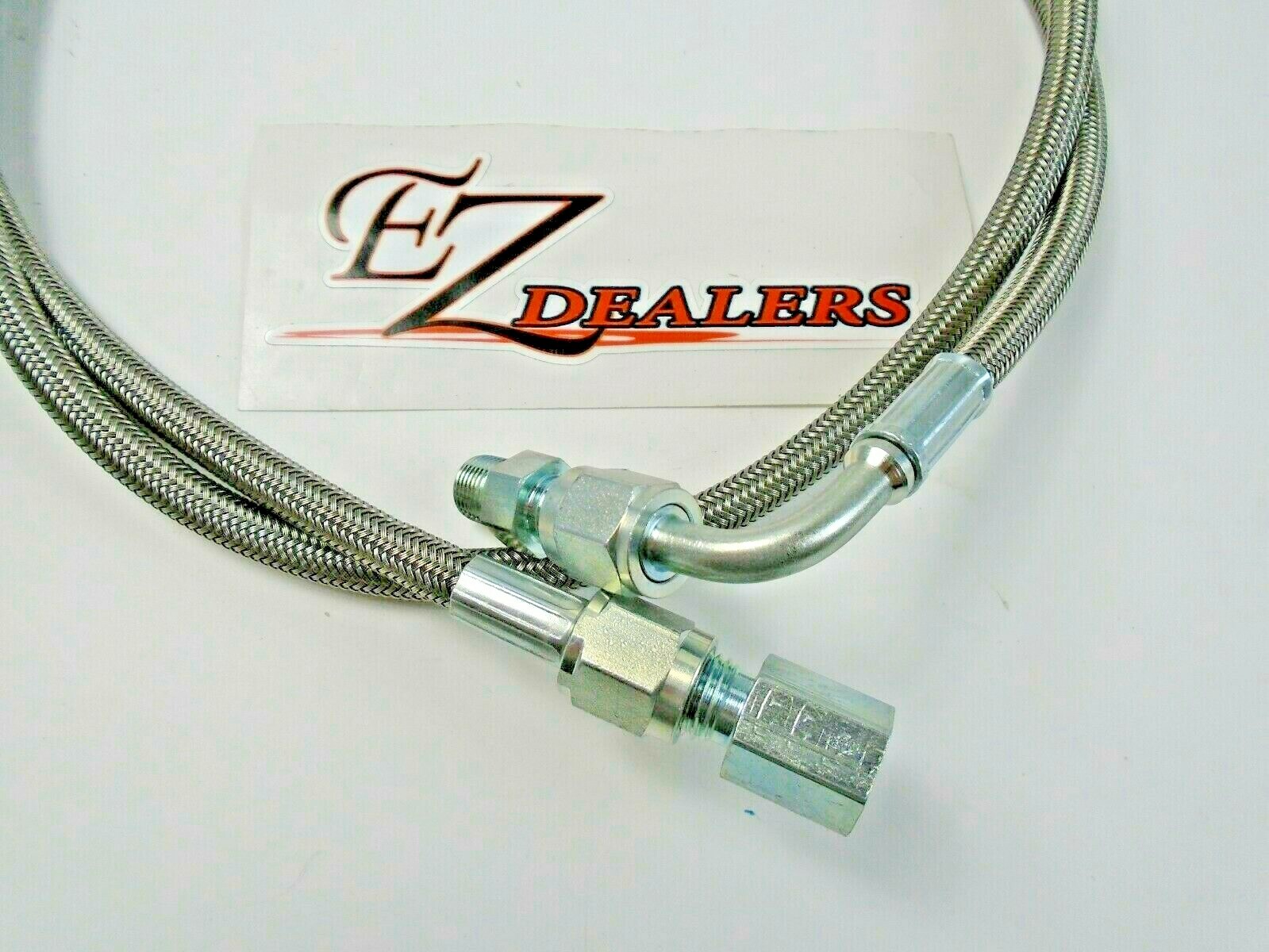 Gauge Line Kit Oil Fuel 48" Pressure Hose Braided 1/8" NPT Str. x 90 -4 AN JIC