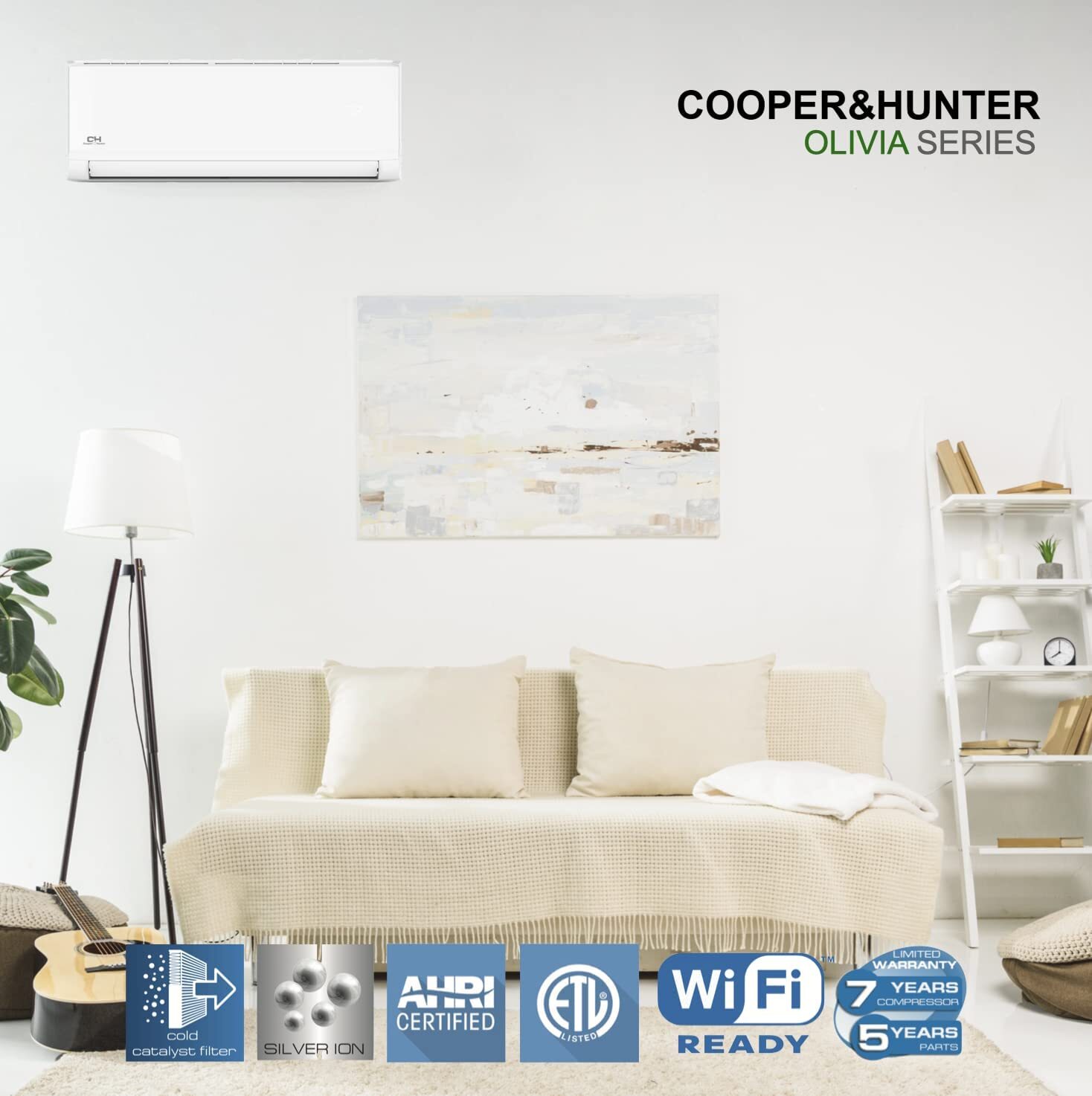55000 BTU Tri 3 Zone Mini Split Heat Pump Air Conditioner 12000 24000 24000