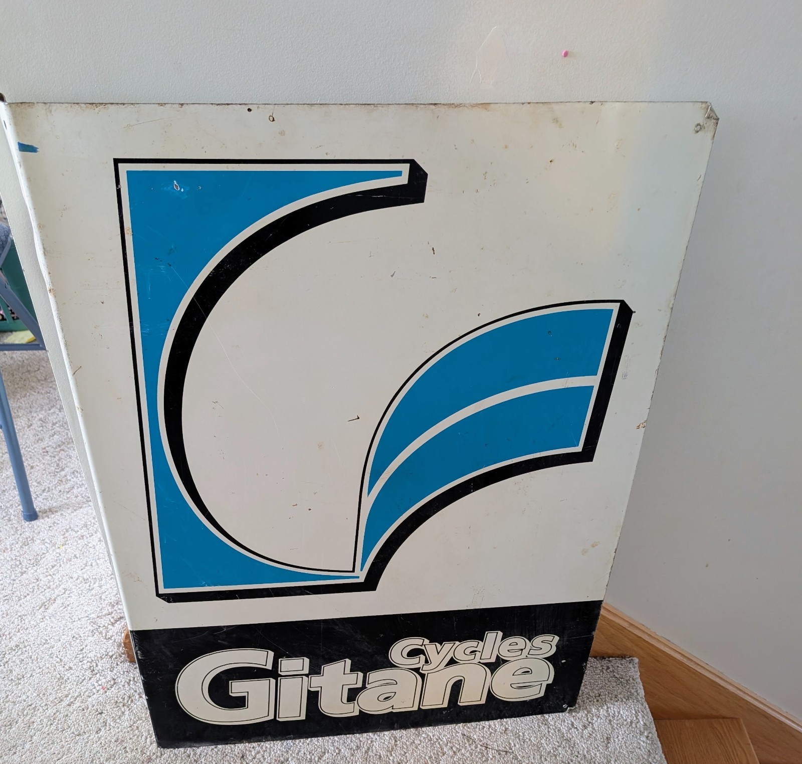 Gitane Cycles Cycling 2 Sided Flange Metal Sign