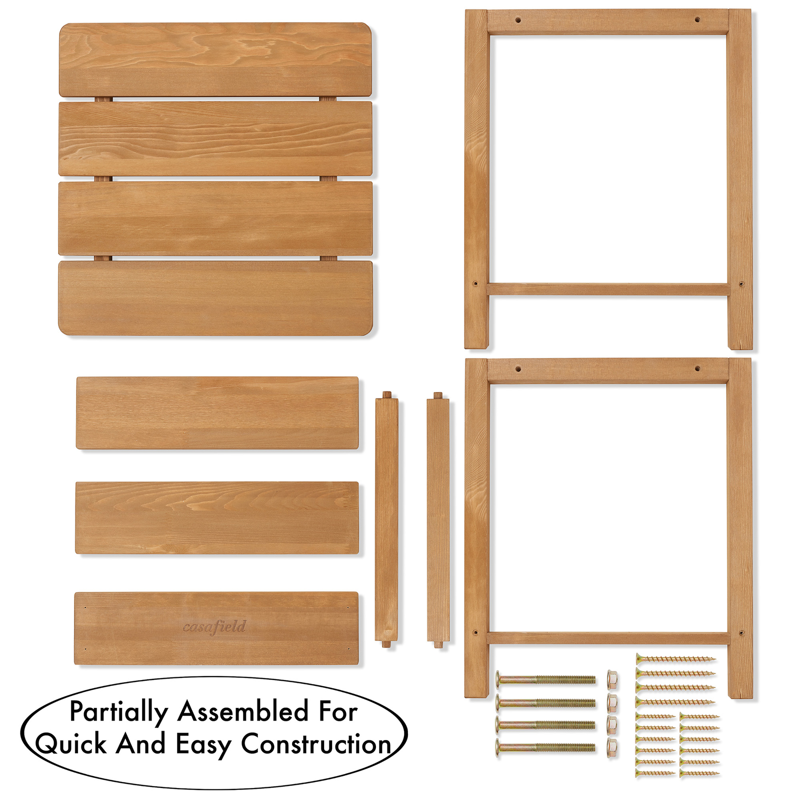 Wood Adirondack Side Table with Shelf for Patio and Deck