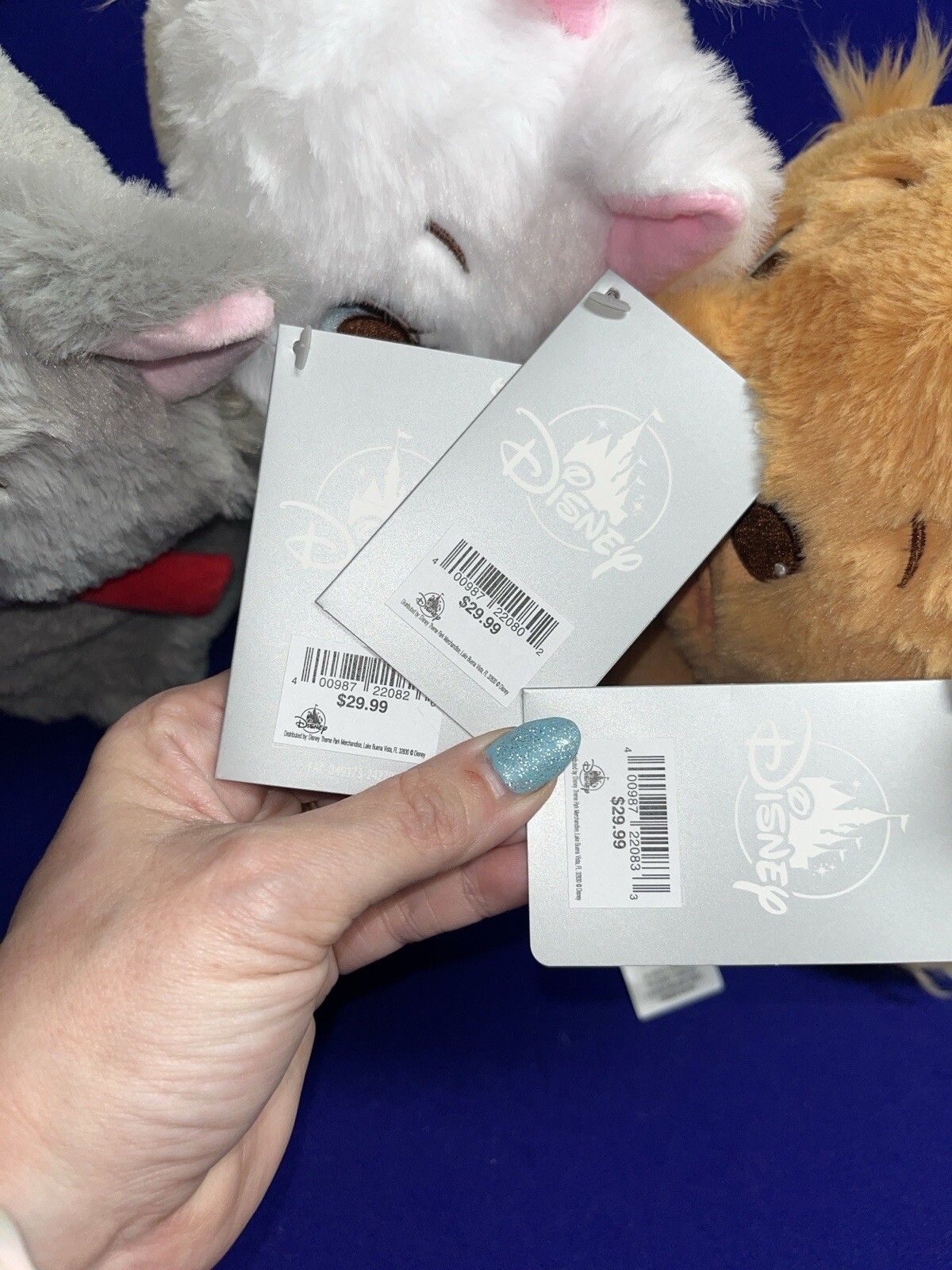 2025 Disney Parks The Aristocats Marie Berlioz Toulouse 3 Piece Cat Plush Set