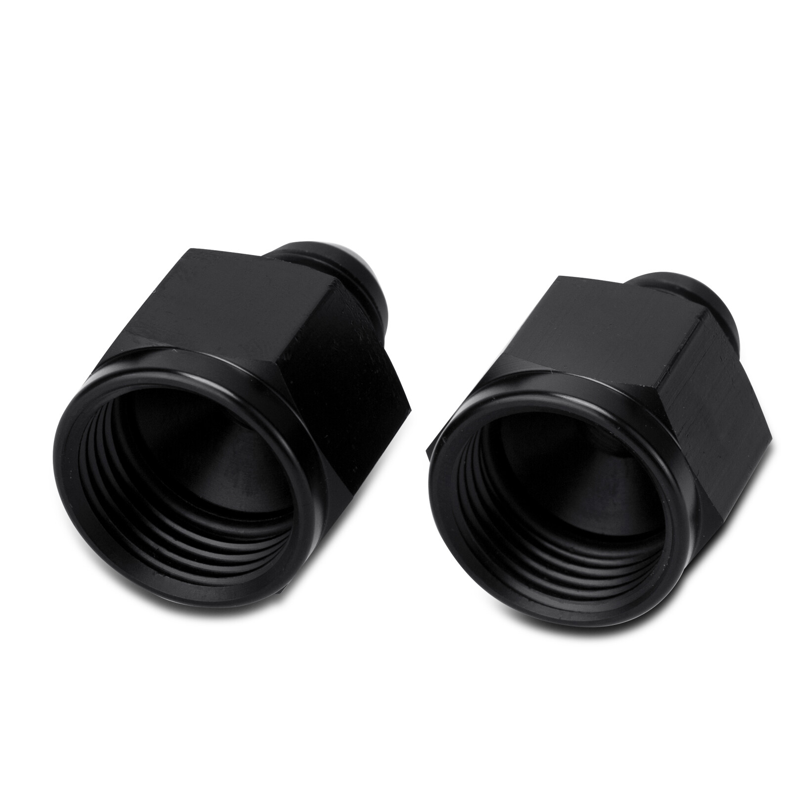 2 Pcs -8 AN Female -6 AN Male AN Flare Fitting Reducer Adapter 8AN to 6AN Black