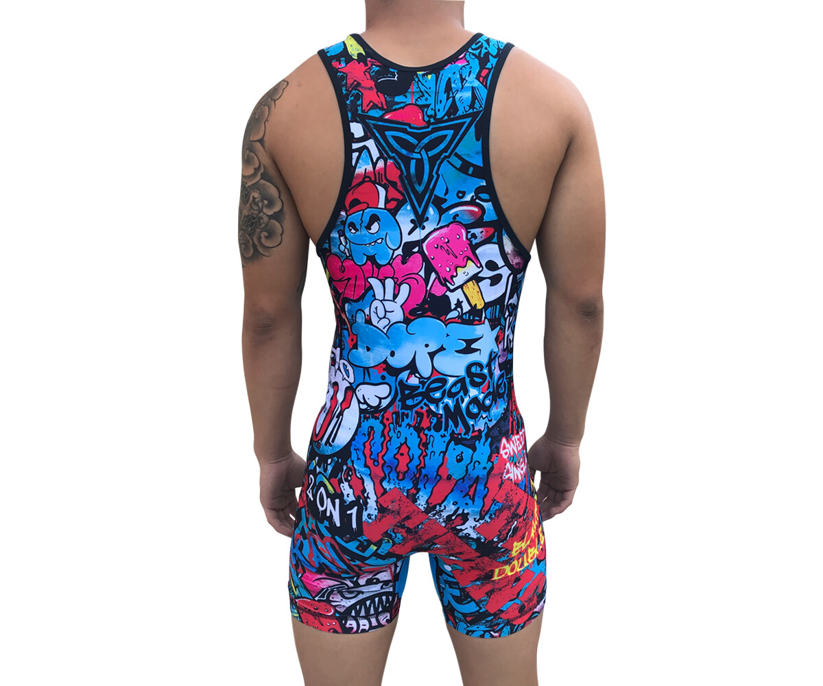 Dope Graffiti Wrestling Singlet Folkstyle, Freestyle- adult & youth sizes