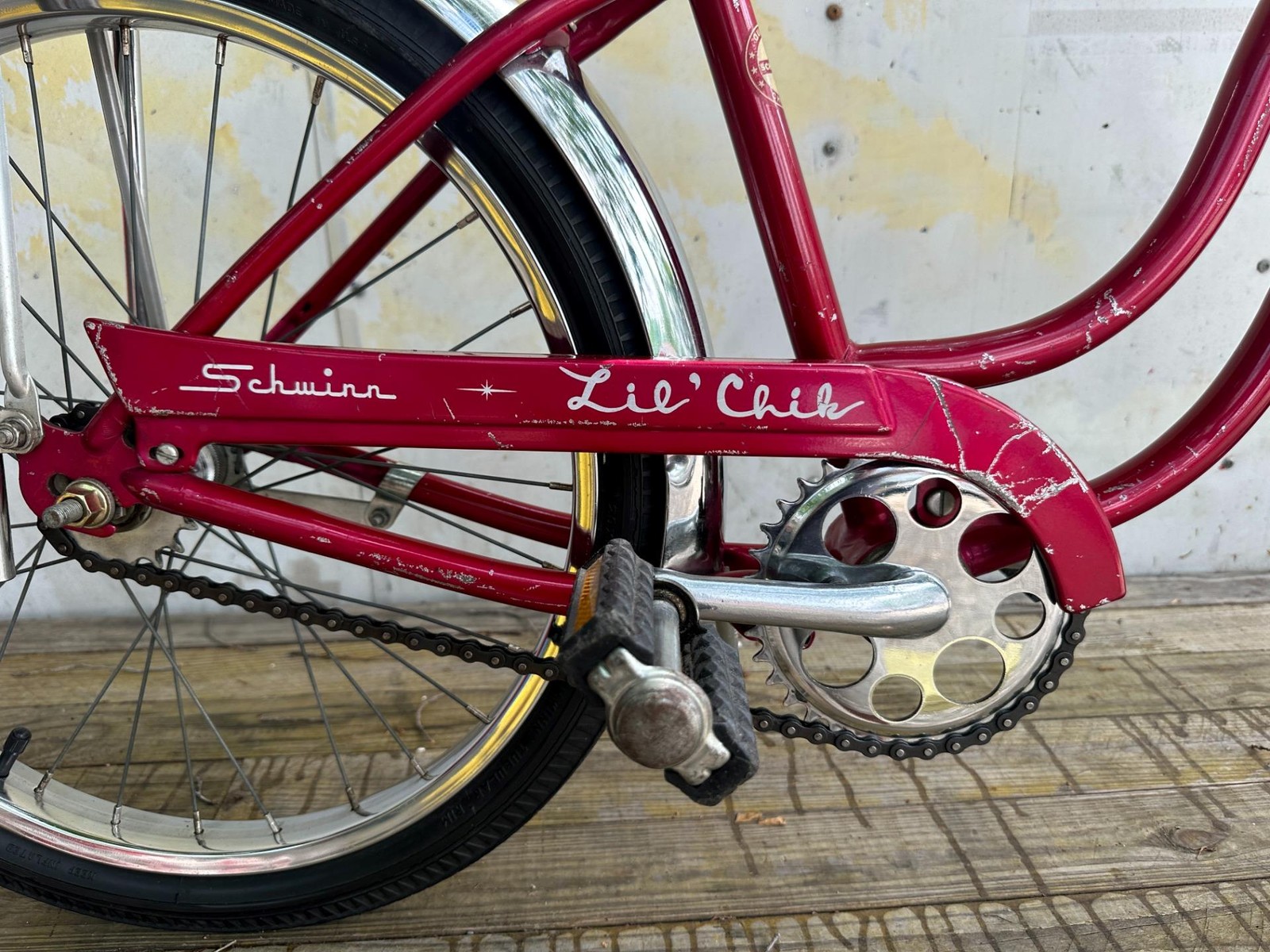 1972 Schwinn Lil 'Chik Bicycle Bendix Coaster Brake S7 20" Burgundy
