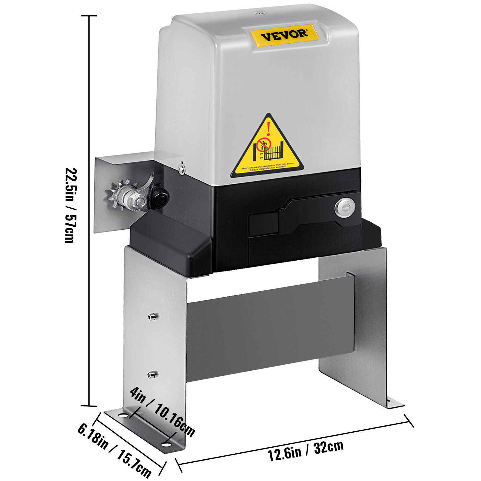 VEVOR 3100lbs Sliding Gate Opener Door Driveway Motor Electric With 2 Remotes