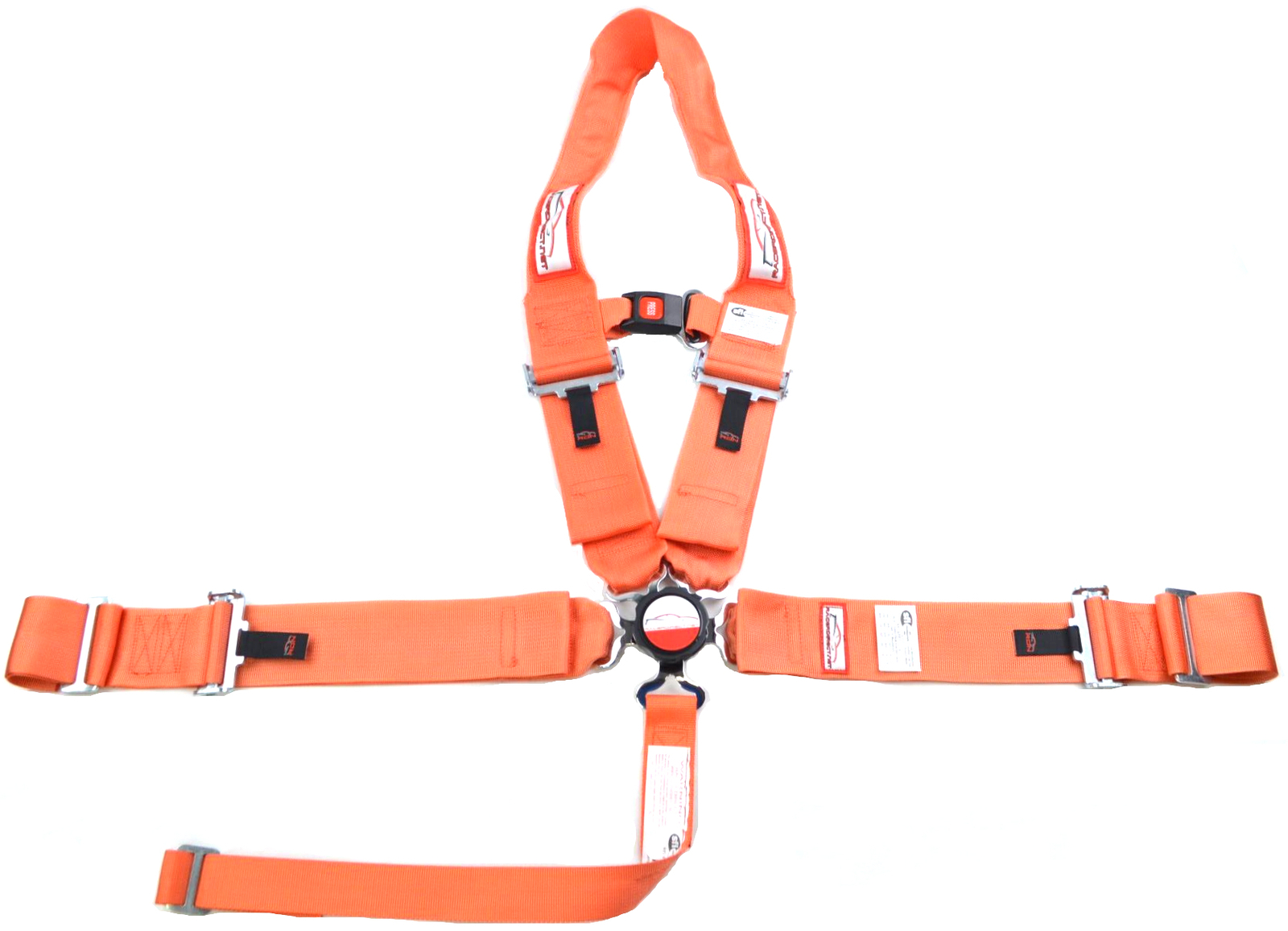 DRAGSTER U RACING HARNESS PULL UP HANS SFI 16.1 5 POINT 3" CAM LOCK BELT ORANGE