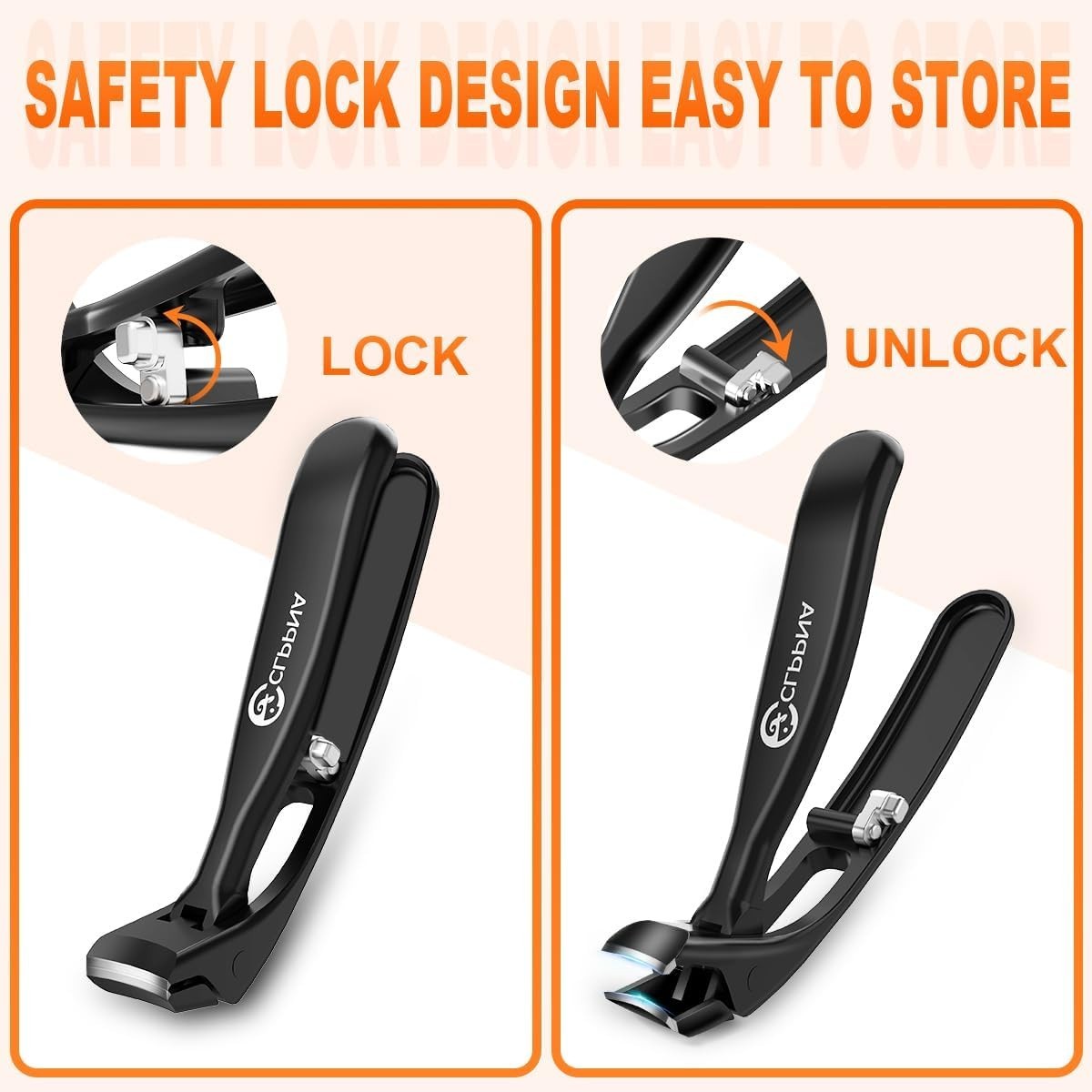 Toenail Clippers for Seniors Thick Toenails, 2024 Upgrade Angled Head Large Toe