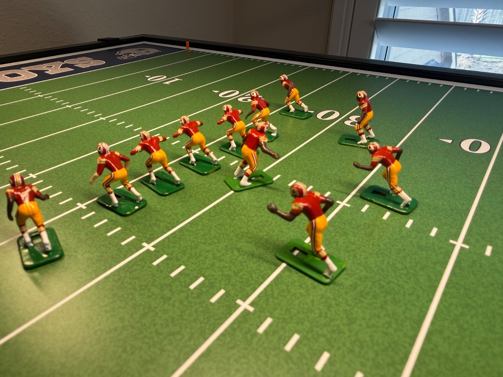 electric football figures Hand Painted Vintage Washington Redskins Home Jersey