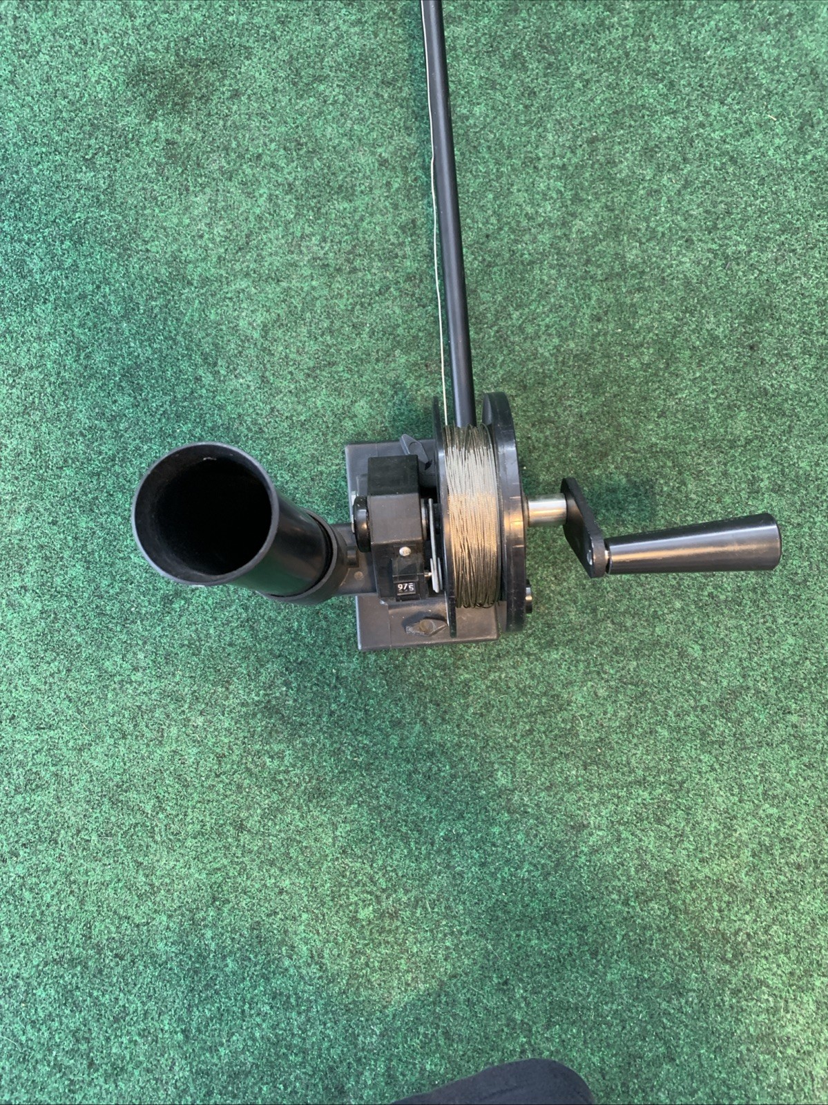 Walker DownRigger Manual Crank 20” Boom Mounting Base & Depth Counter Nice