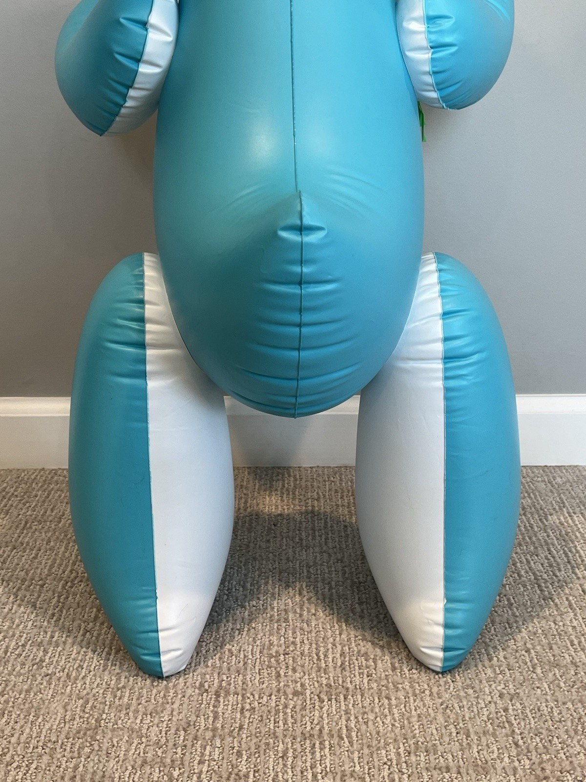 Vintage Dudley’s Inflatable Bosley Bunny 60” Blue Easter Bunny Decoration