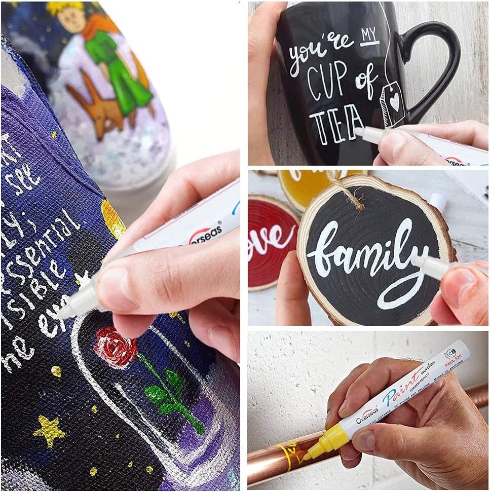 16Pcs Waterproof Permanent Paint Marker Pen For Car Tyre Tire Tread Rubber Metal