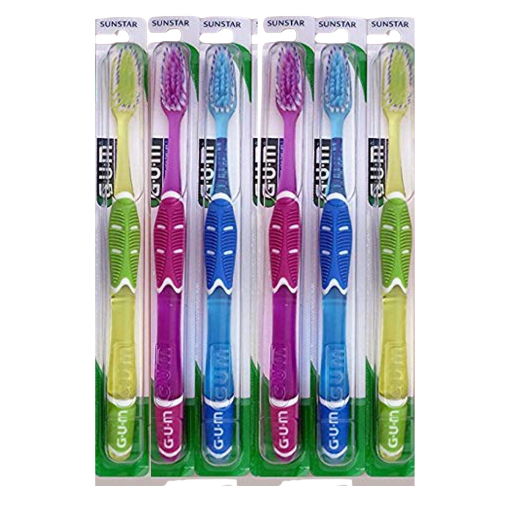 524 GUM Technique Deep Clean Toothbrush, FULL SOFT, Adult, 46 Trufts - 6-Pack