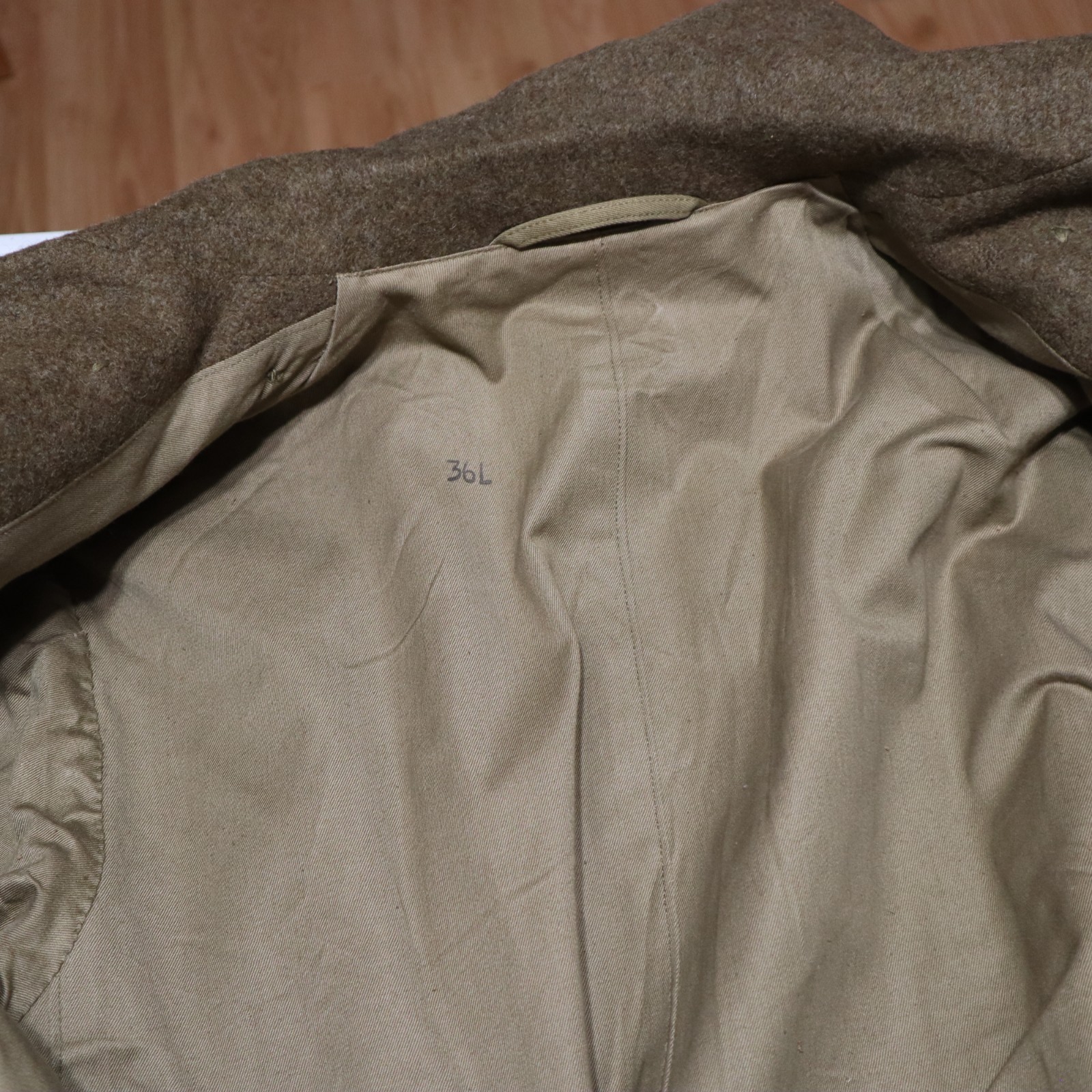 Vintage 1940s WW2 US Military USAAF Army Air Force Wool Overcoat Trench Coat 36