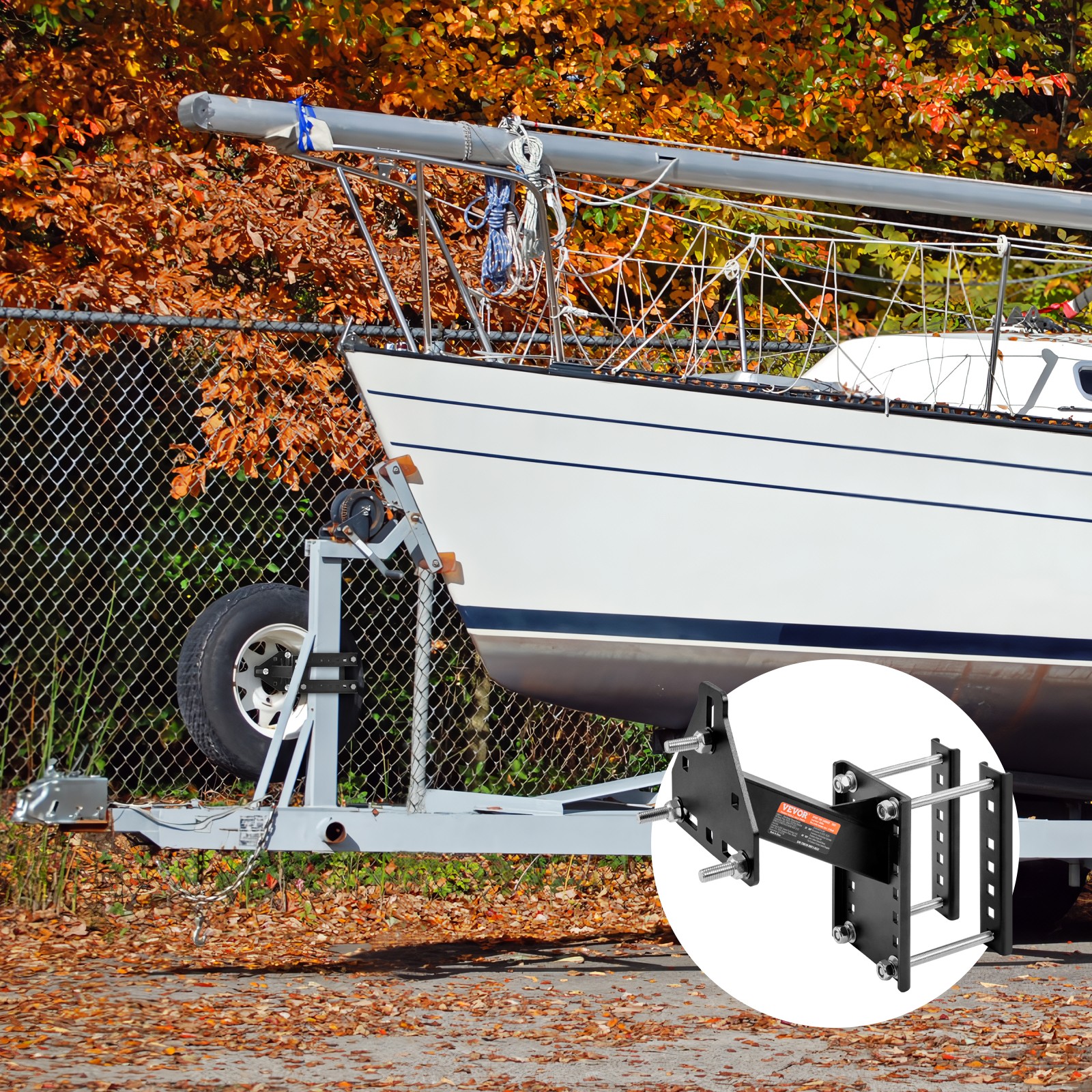 VEVOR Trailer Spare Tire Carrier Tire Bracket Mount Carrier for 4,5,6&8 Hub Hole