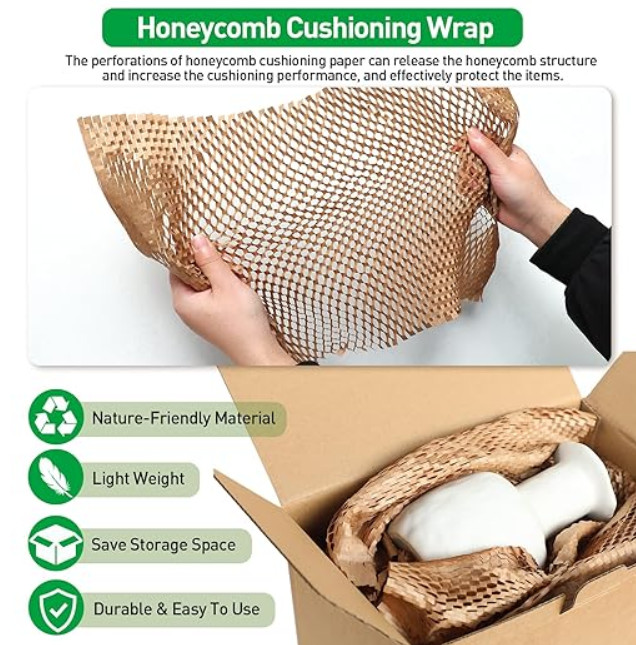 Honeycomb Packing Paper Cushion Wrap Sheets Packing Moving Shipping Lock Protect
