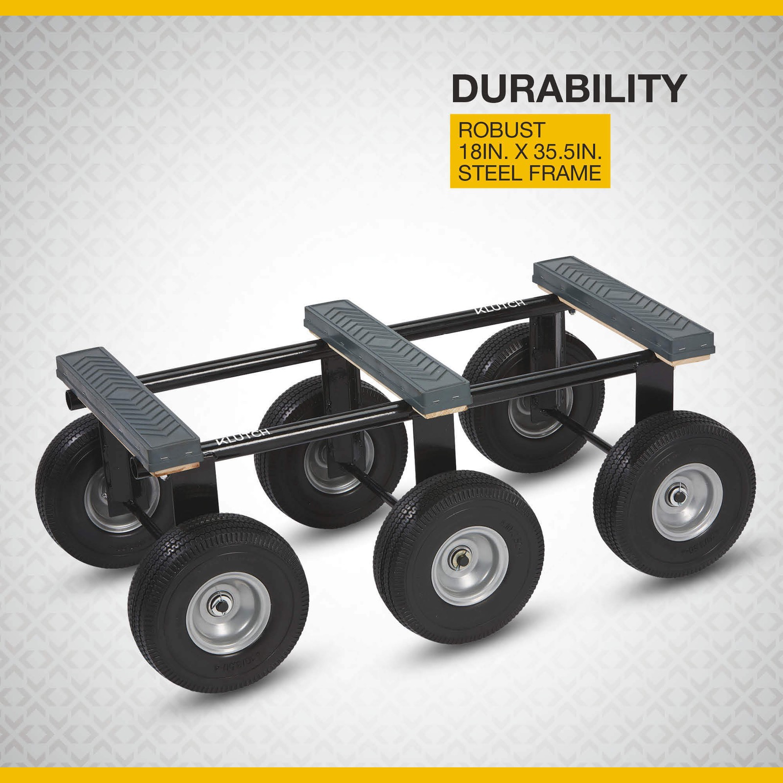 Klutch 1200-Lb. Capacity 6-Wheel All-Terrain Dolly