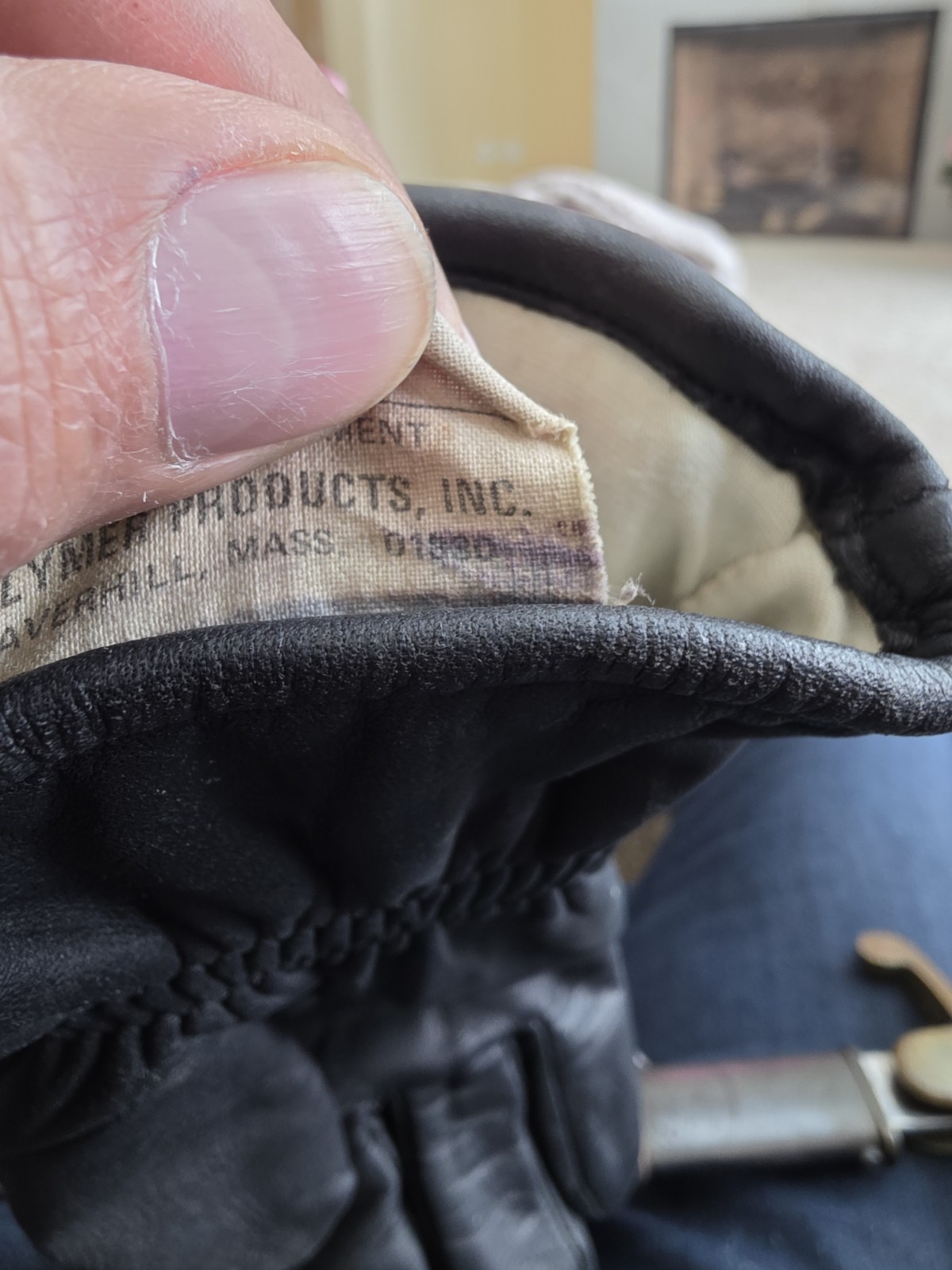 ANTIQUE GENUINE POLICE SAP GLOVES Museum Display Quality