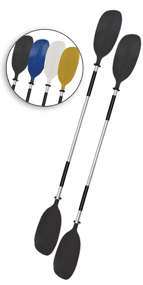 Oceansouth Kayak Paddles Black, Aluminum Asymmetric (Split Shaft) x 2