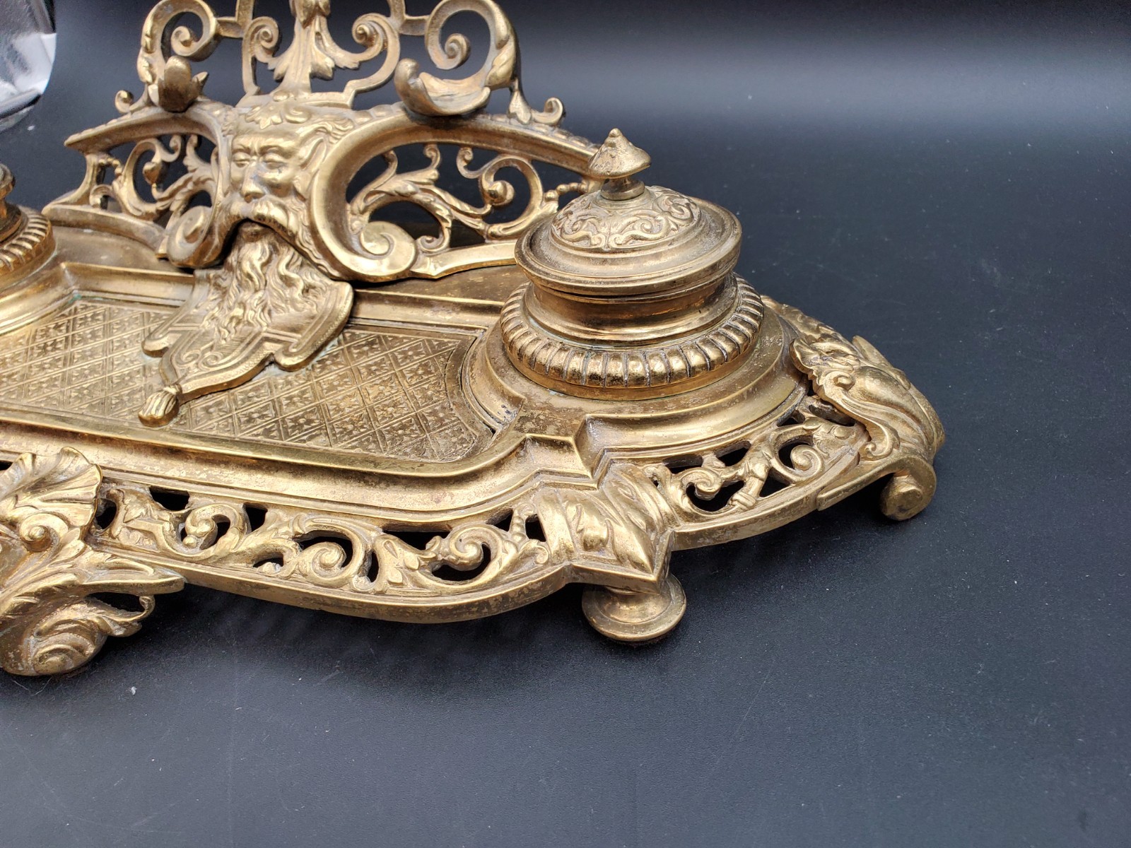 Napoleon III Gilt Bronze Inkwell, 19th Century