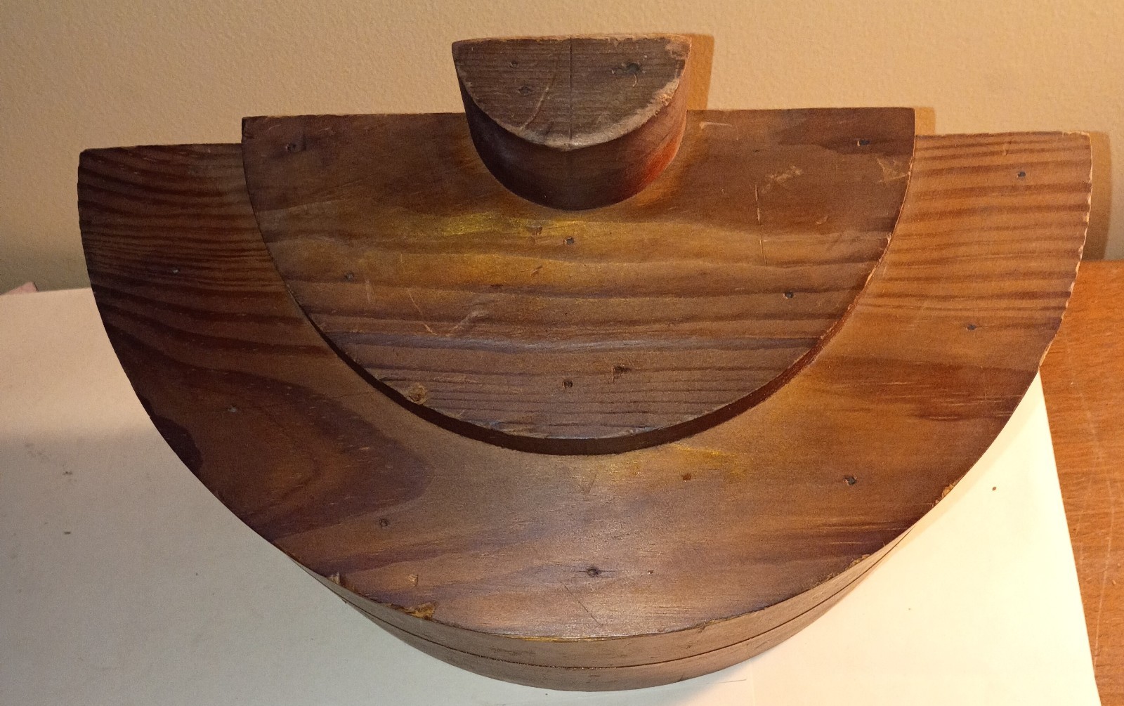 Interesting Antique Industrial Wooden Foundry Pattern Mold - C. 1920