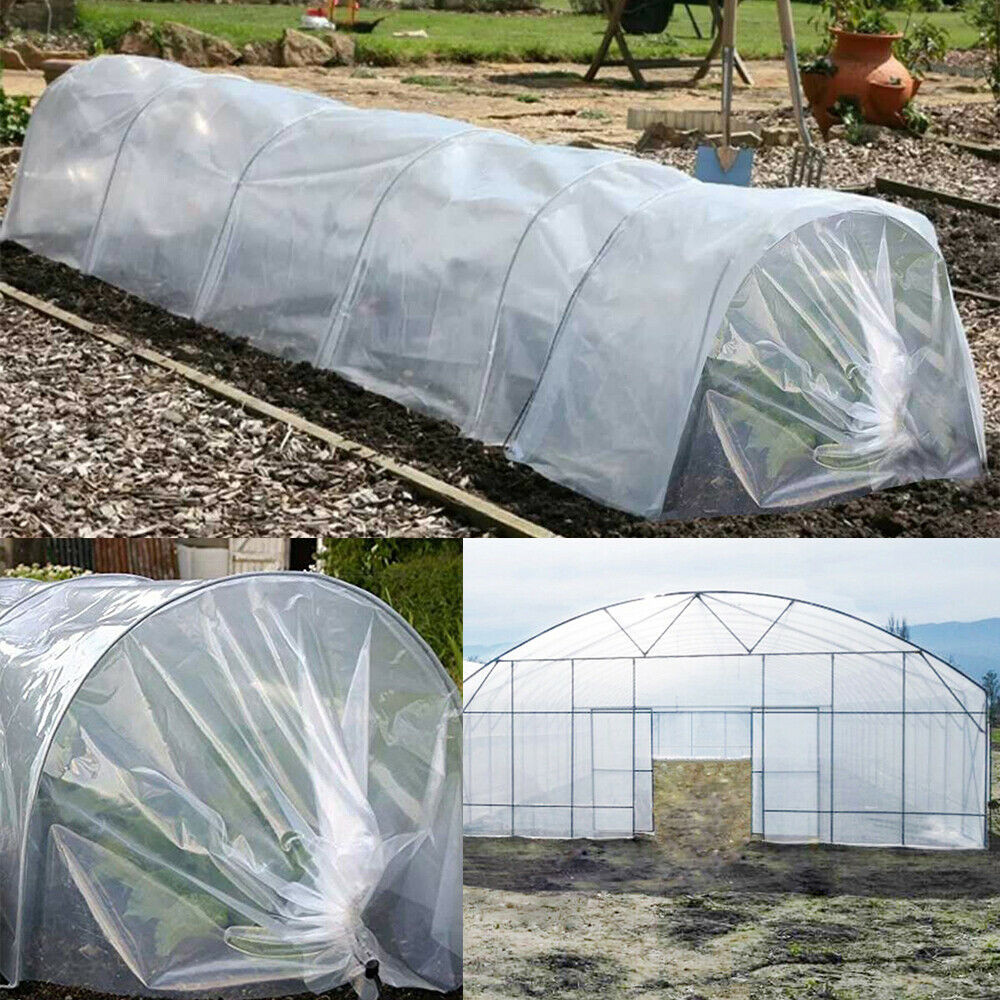 6mil 5yr Clear Greenhouse Plastic Cover Poly Film 13-30ft Width x Various Length