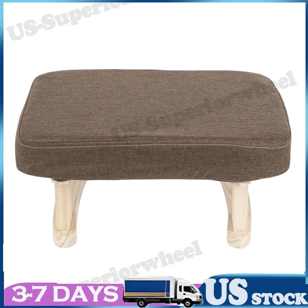 Footstool Chair Stool Rectangle Footrest Padded Rest Seat Padded Pouffe Chair
