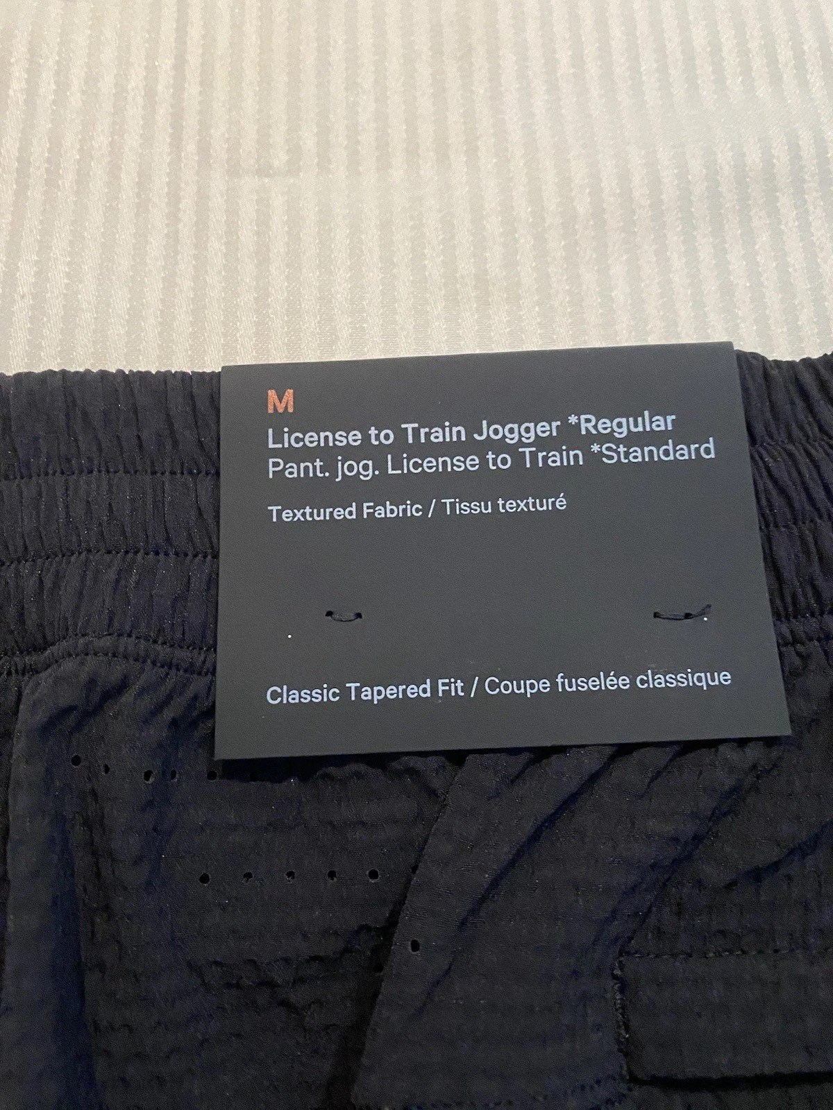 lululemon License To Train TEXTURED Joggers Track Pants New W/Tags Men’s Black